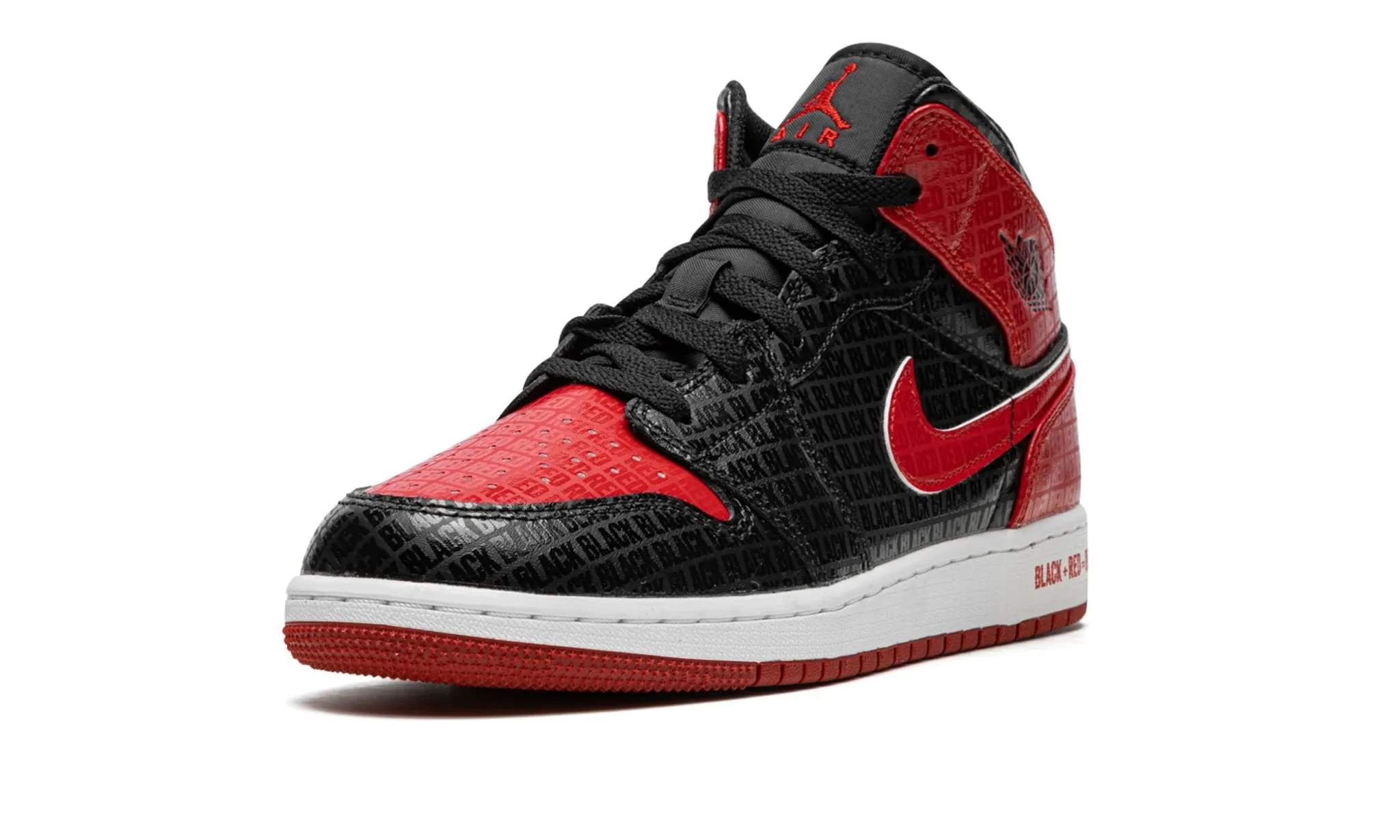 Air Jordan 1 Mid Bred Text (GS) Treaded Sole