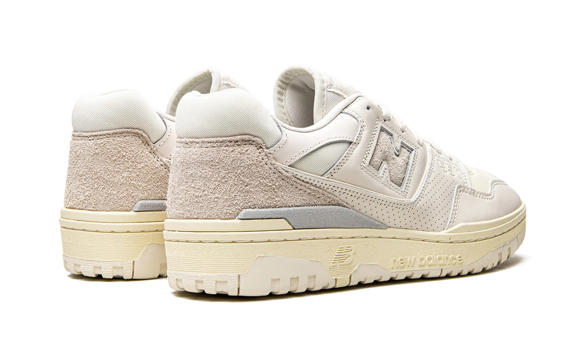550 "Aim?? Leon Dore - White Leather" Cozy Interior Walk Comfort