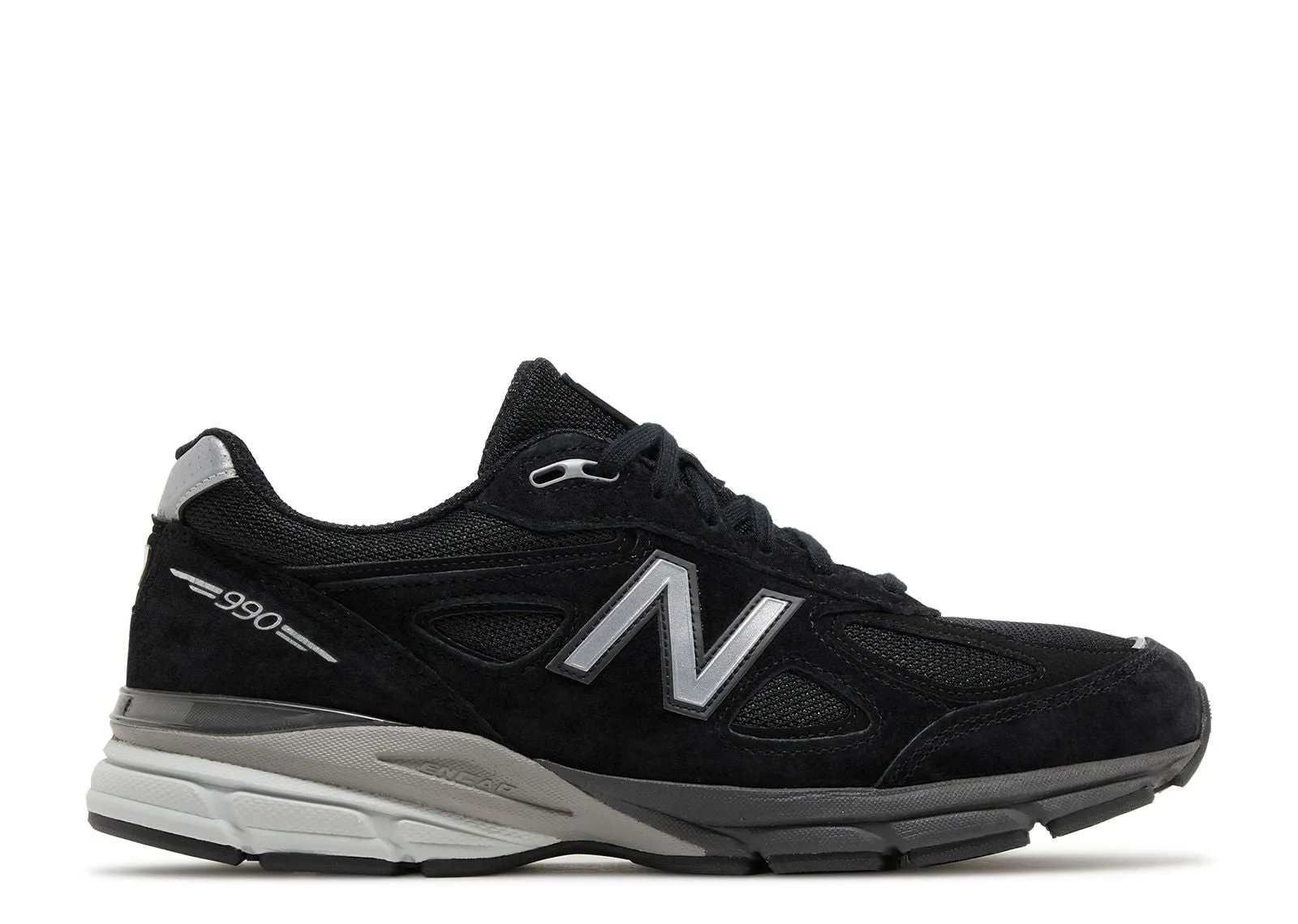 New Balance 990v4 MiUSA Black Silver Breathable Fit