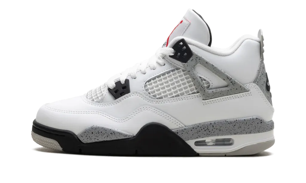 Laid Back Jordan 4 Retro "White Cement" Grade School (2025)