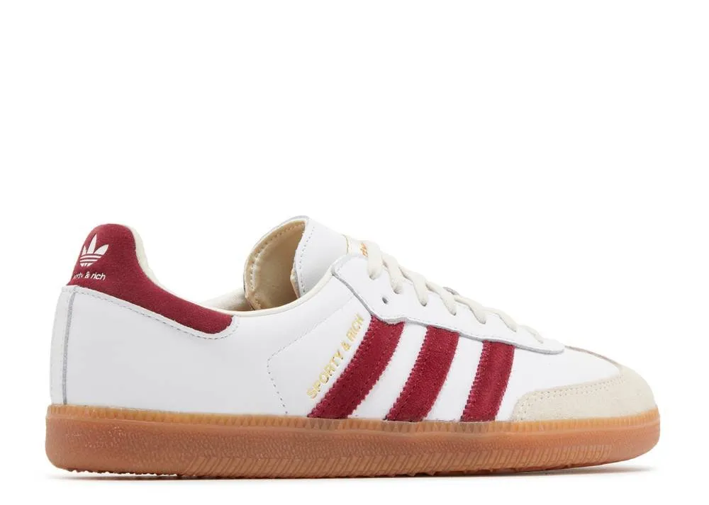 Adidas Samba OG Sporty & Rich White Core Burgundy Durable materials Outdoors Ready