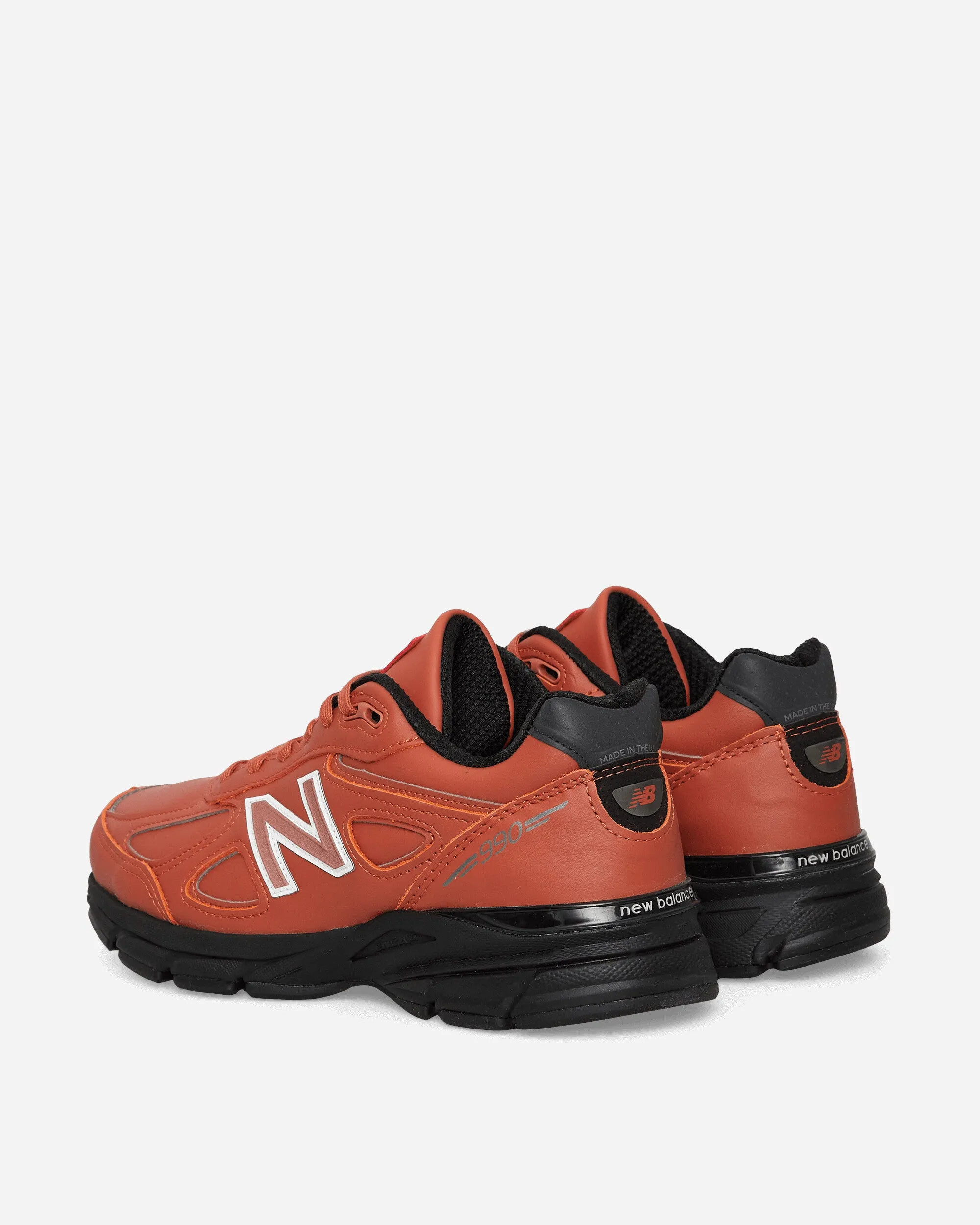 Made in USA 990v4 Sneakers Mahogany Breathable Material Reinforced toe