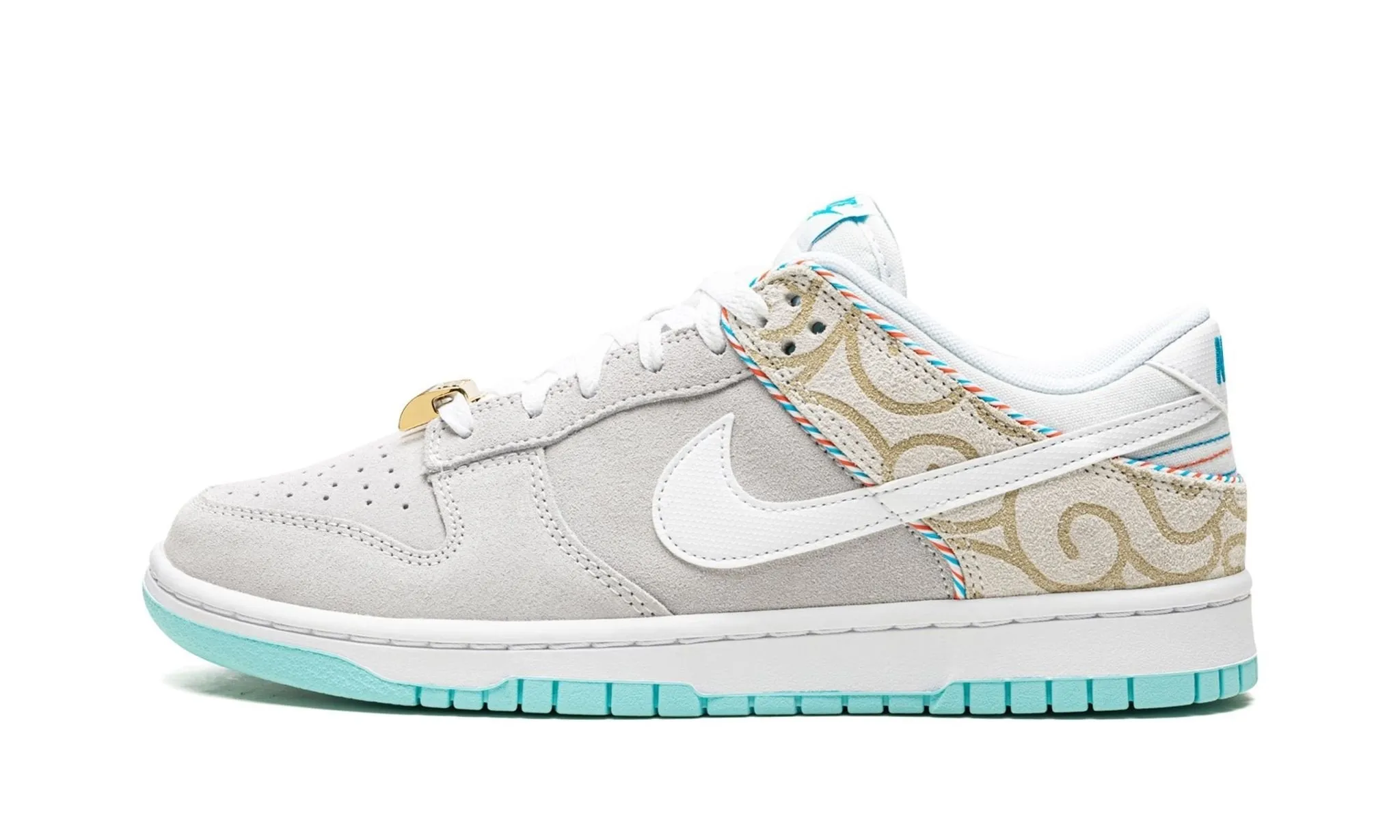 Comfortable Midsole hook and loop closure Nike Dunk Low "Barbershop - Grey"