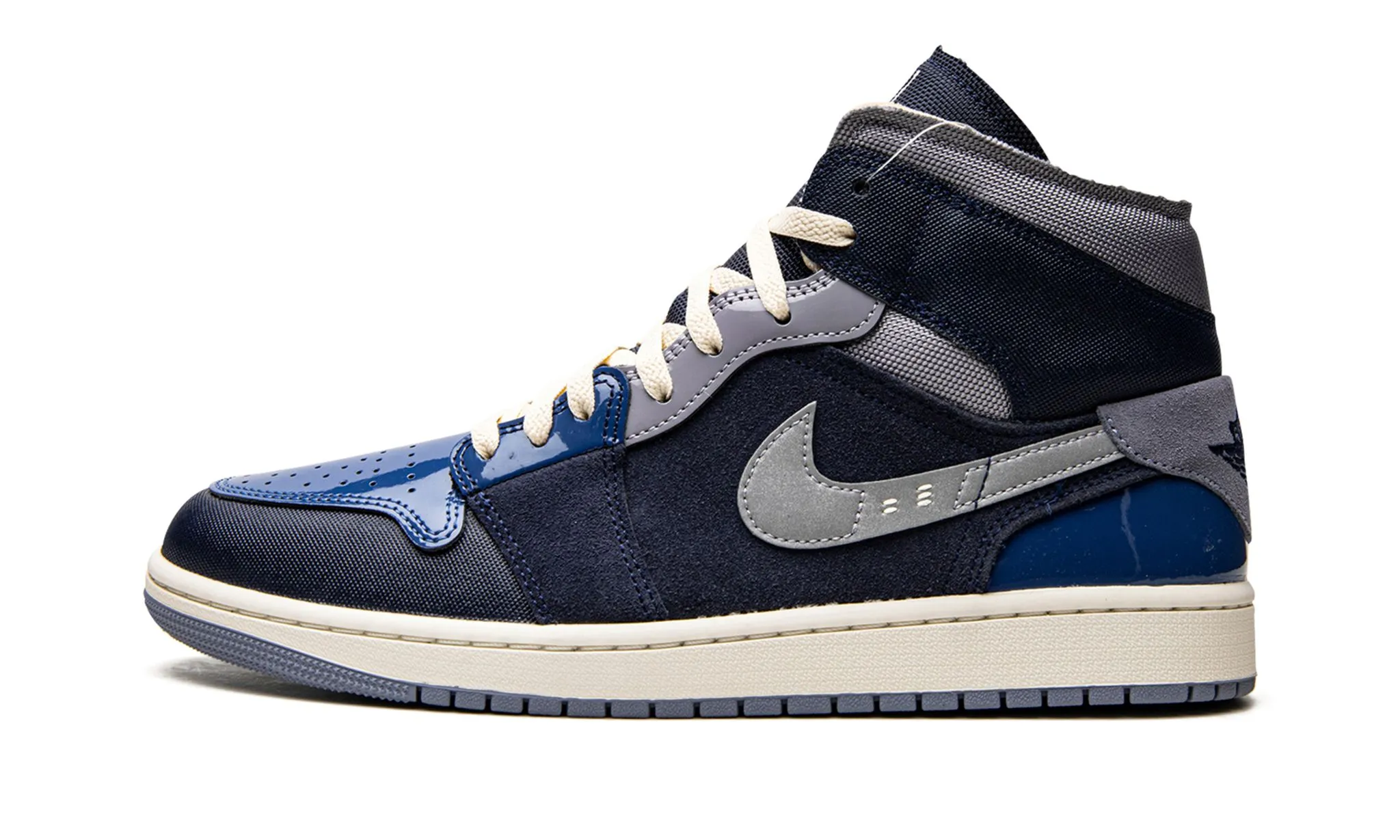 Mesh Detail Urban Look Air Jordan 1 Mid SE Craft Obsidian