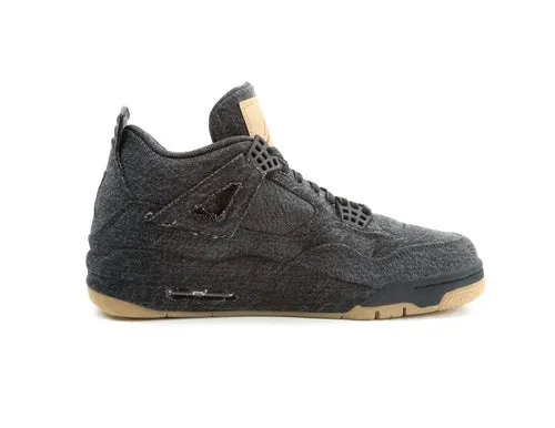 nike Air Jordan 4 Retro Levi's Black (Levi's Tag) Bright Hike Light Step