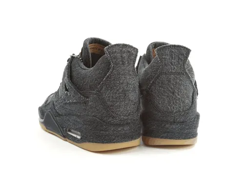 nike Air Jordan 4 Retro Levi's Black (Levi's Tag) Quick Drying Modern Street