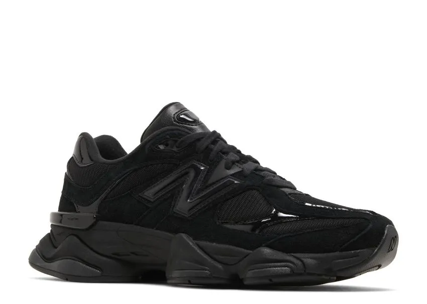 New Balance 9060 Triple Black Patent Everyday Essential Trendy Daily