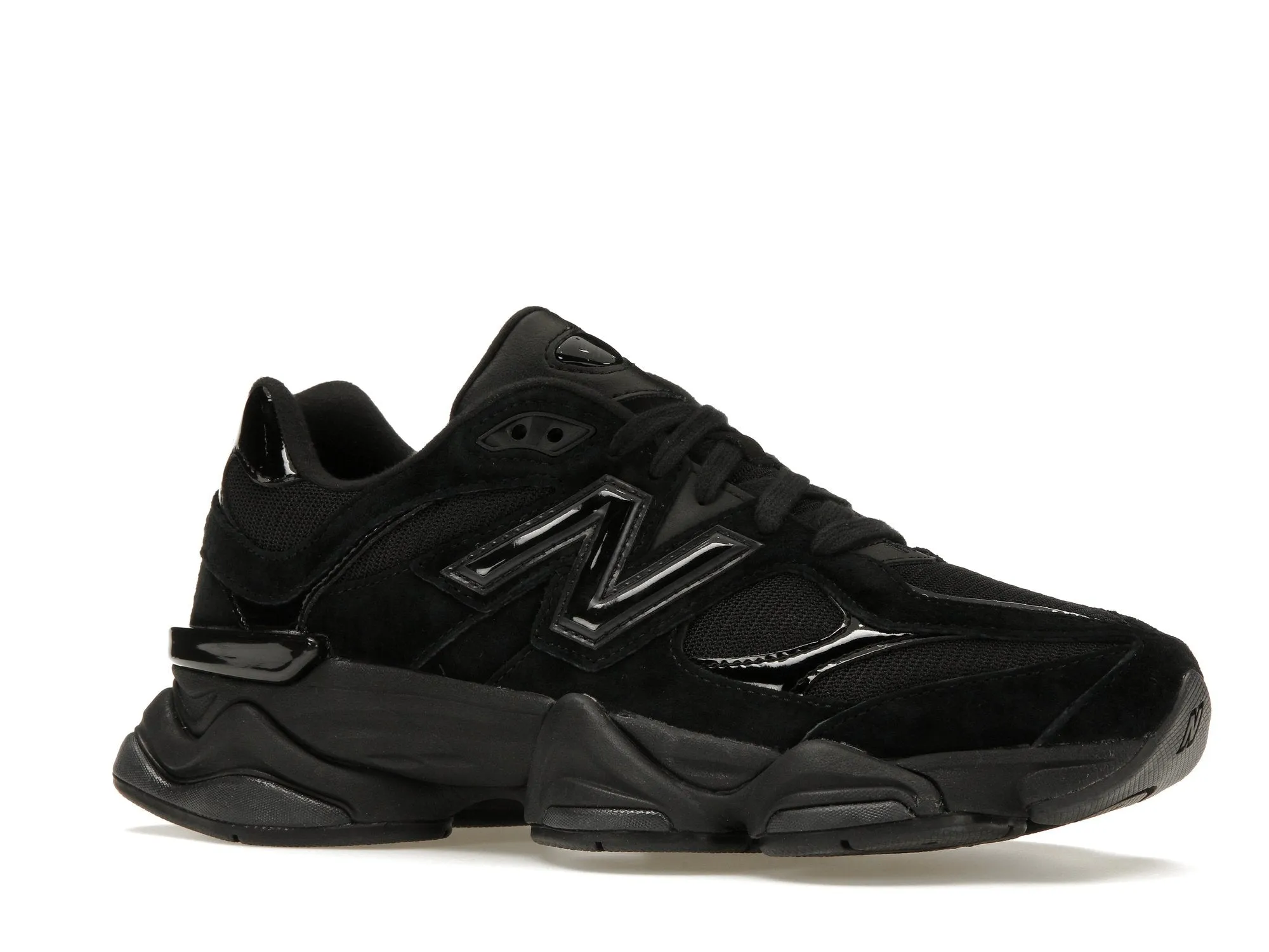 New Balance 9060 Triple Black Patent Agile Path
