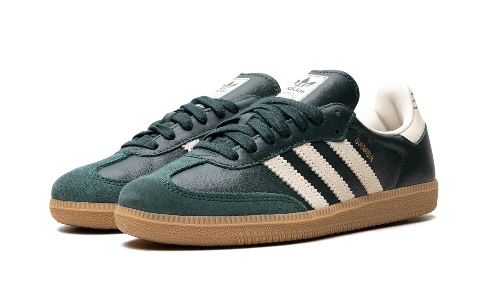 Comfort Upper Material Samba OG "Shadow Green Cream White Gold Metallic"