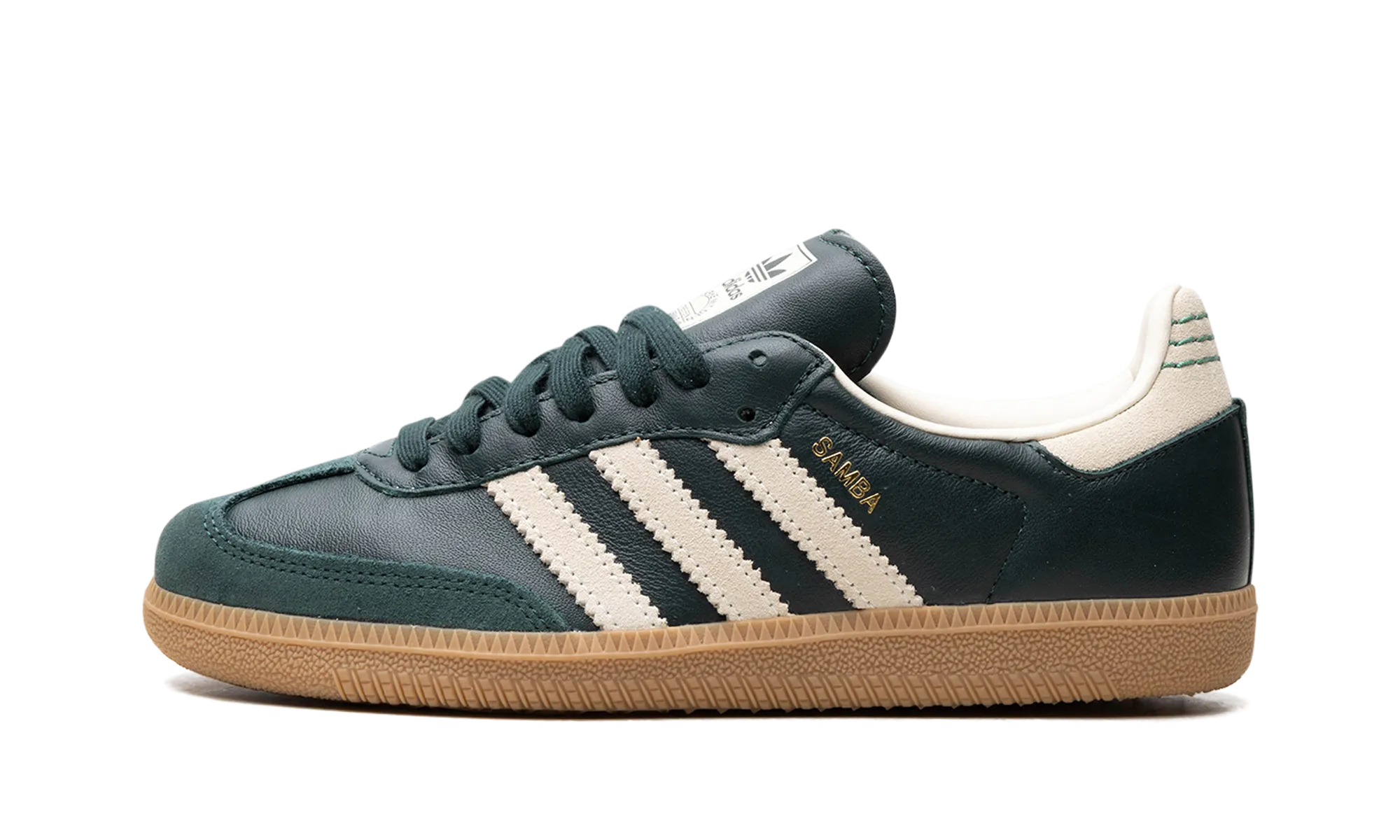 No Laces Samba OG "Shadow Green Cream White Gold Metallic"