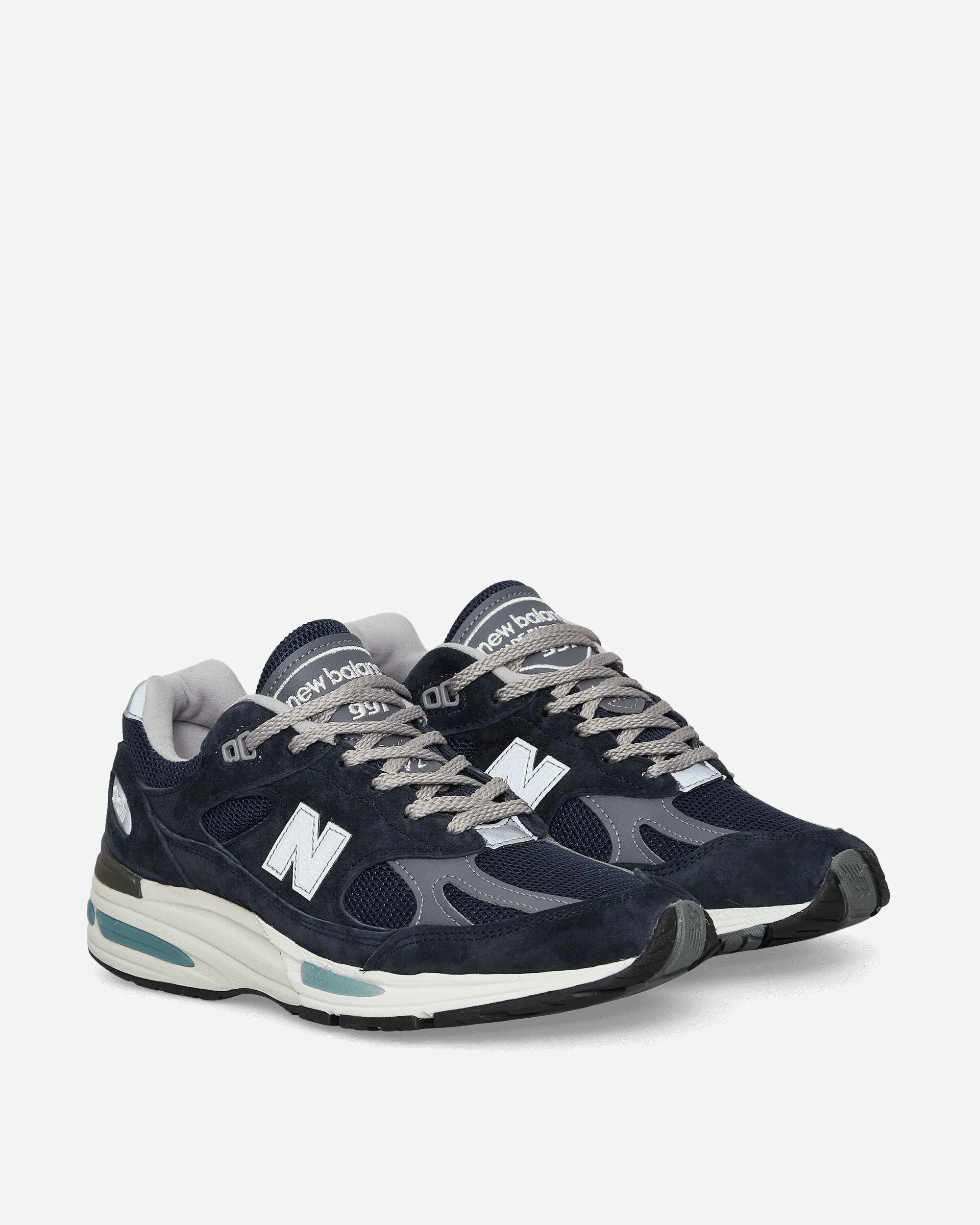 Power Base Made in UK 991v2 Sneakers Dark Navy / Smoked Pearl / Silver