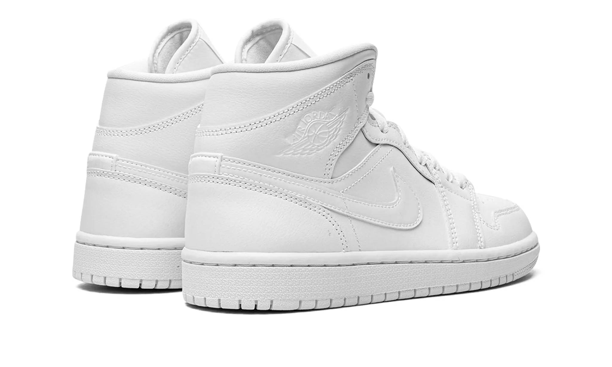 Wmns Air Jordan Mid 'Triple White' 2022 mesh ventilation