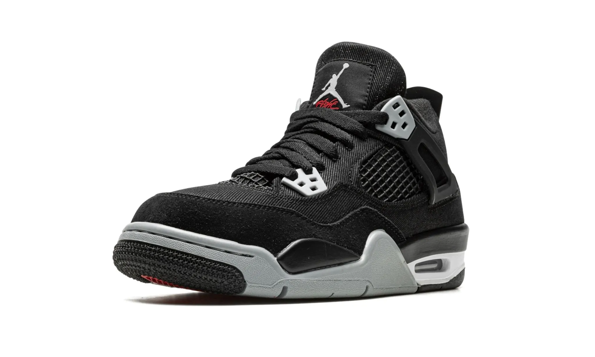 Unisex Comfort Jordan 4 Retro "Black Canvas" Grade School