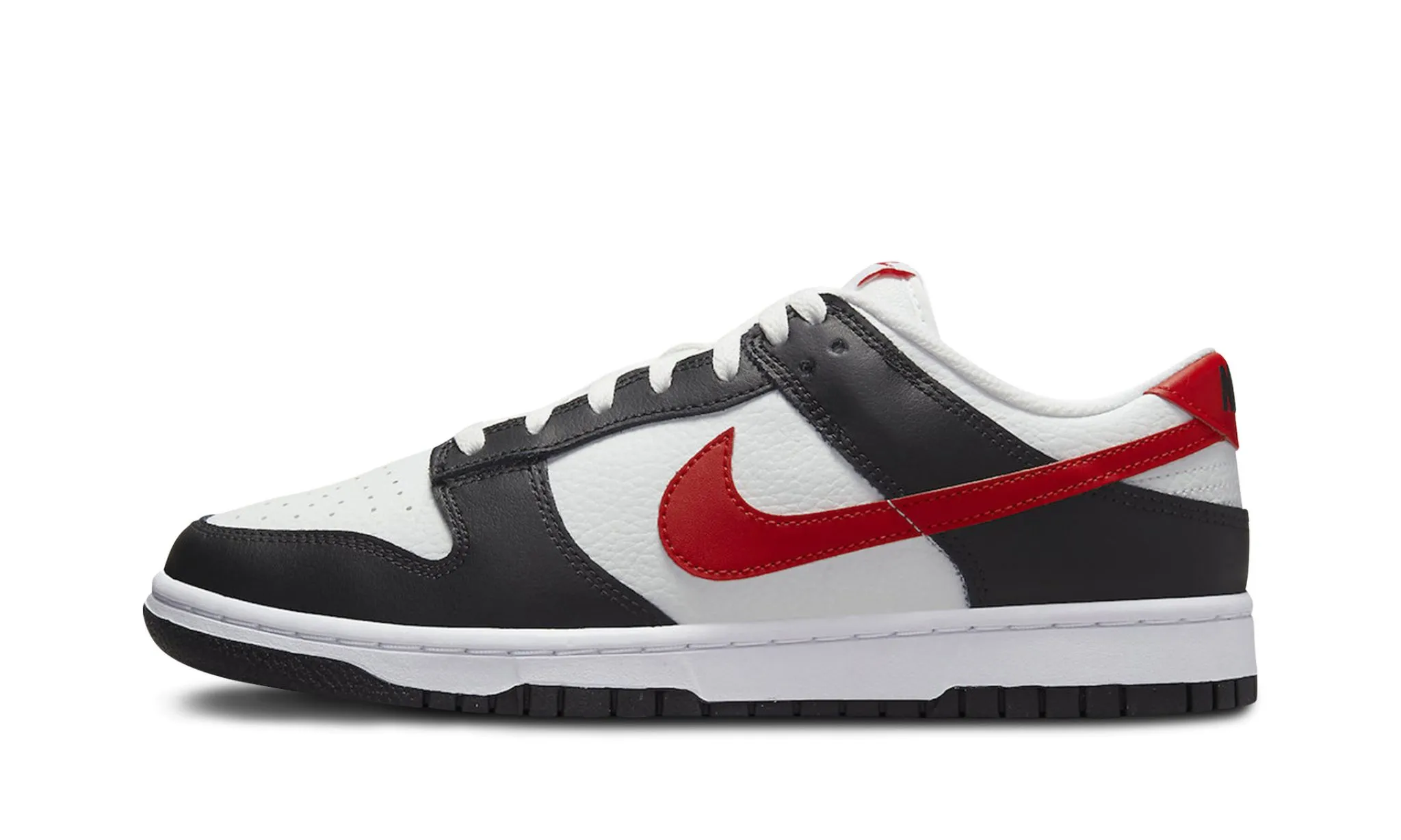 Nike Dunk Low Retro "Red Swoosh Panda" Neutral Colorway Low Arch