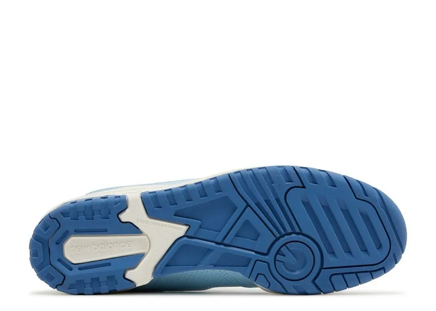 New Balance 550 Chrome Blue Patent Flex Step Relax Movement