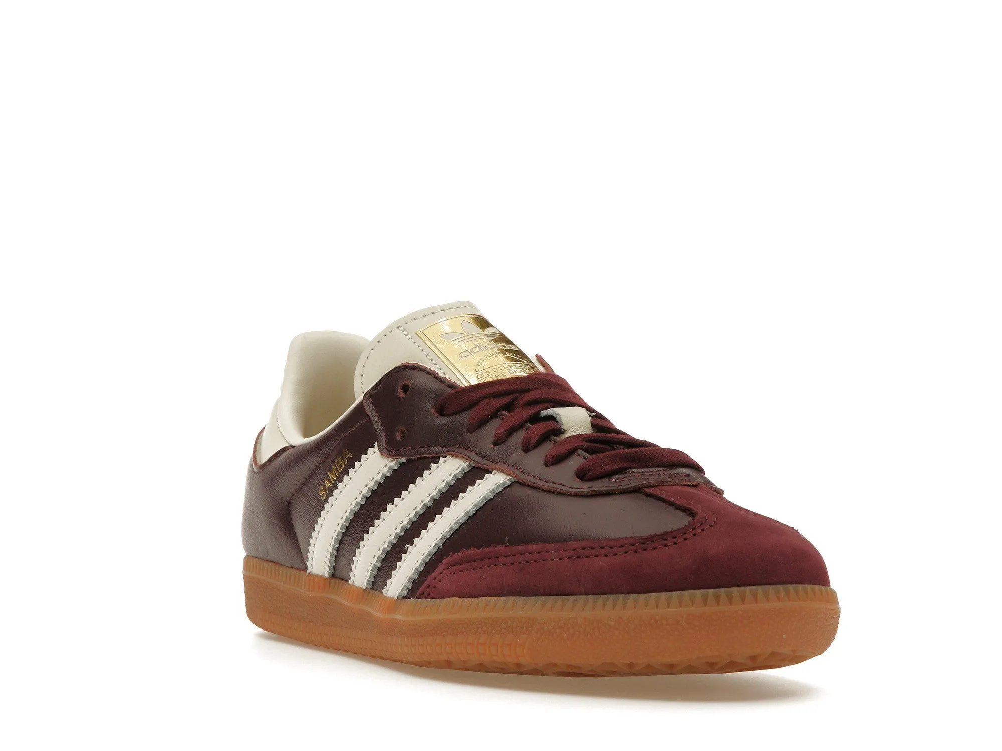 CasualStyle Anti Odor adidas Samba OG Maroon Gold Metallic