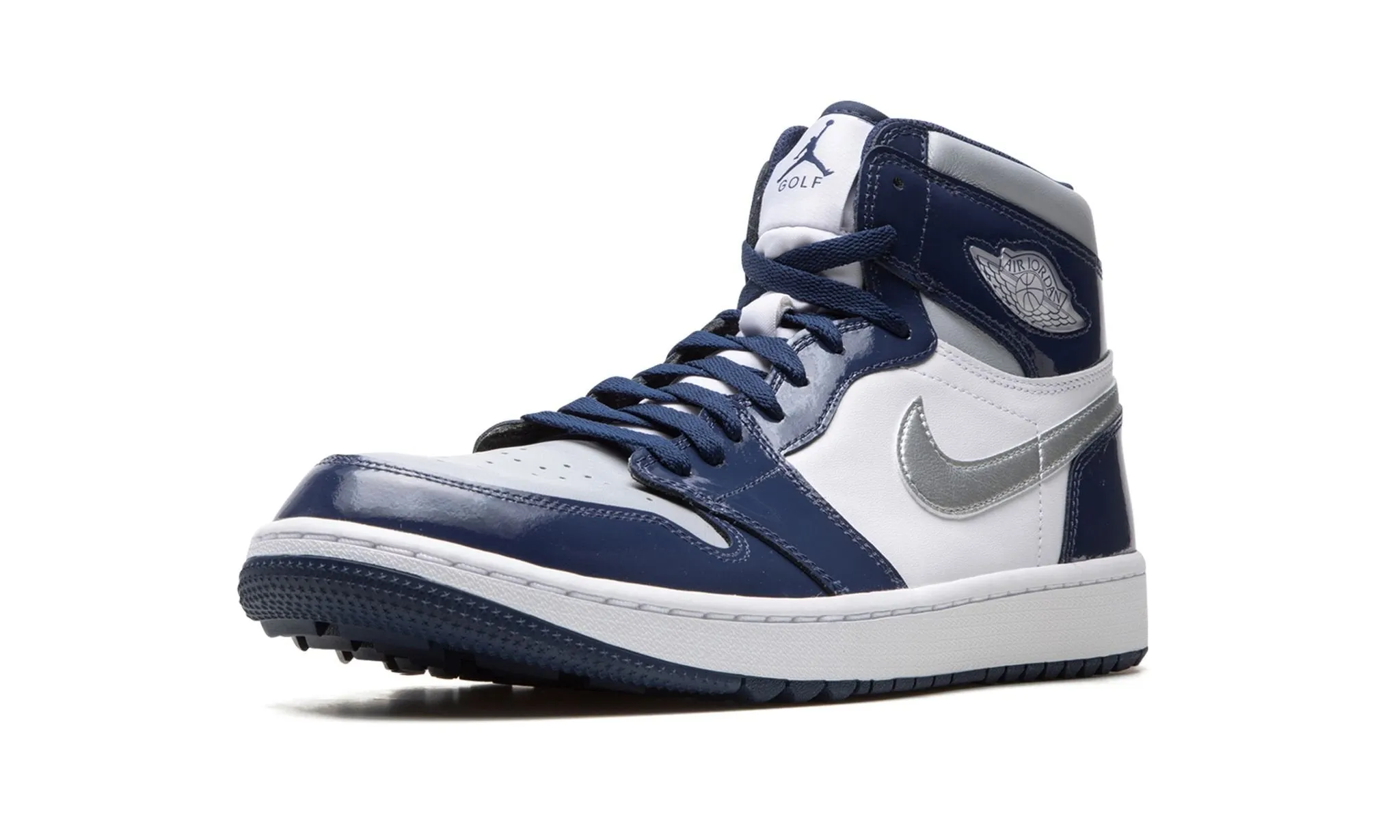 Silent Step Air Jordan 1 Retro High Golf Patent Midnight Navy
