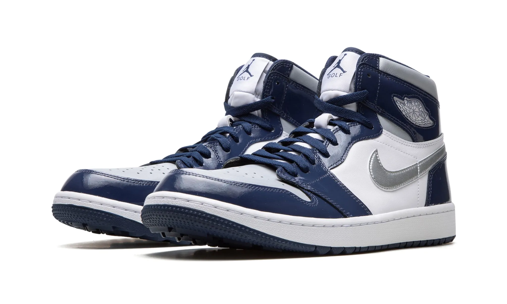 Pointed Toe Design Daily Style Air Jordan 1 Retro High Golf Patent Midnight Navy