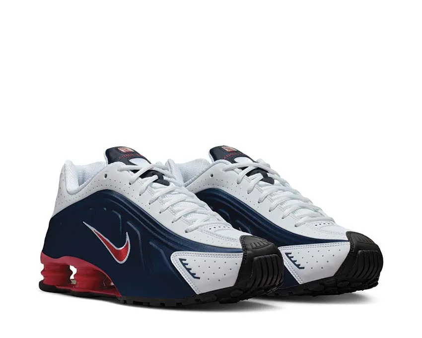 Nike Shox R4 "Midnight Navy" plaid - design shoes