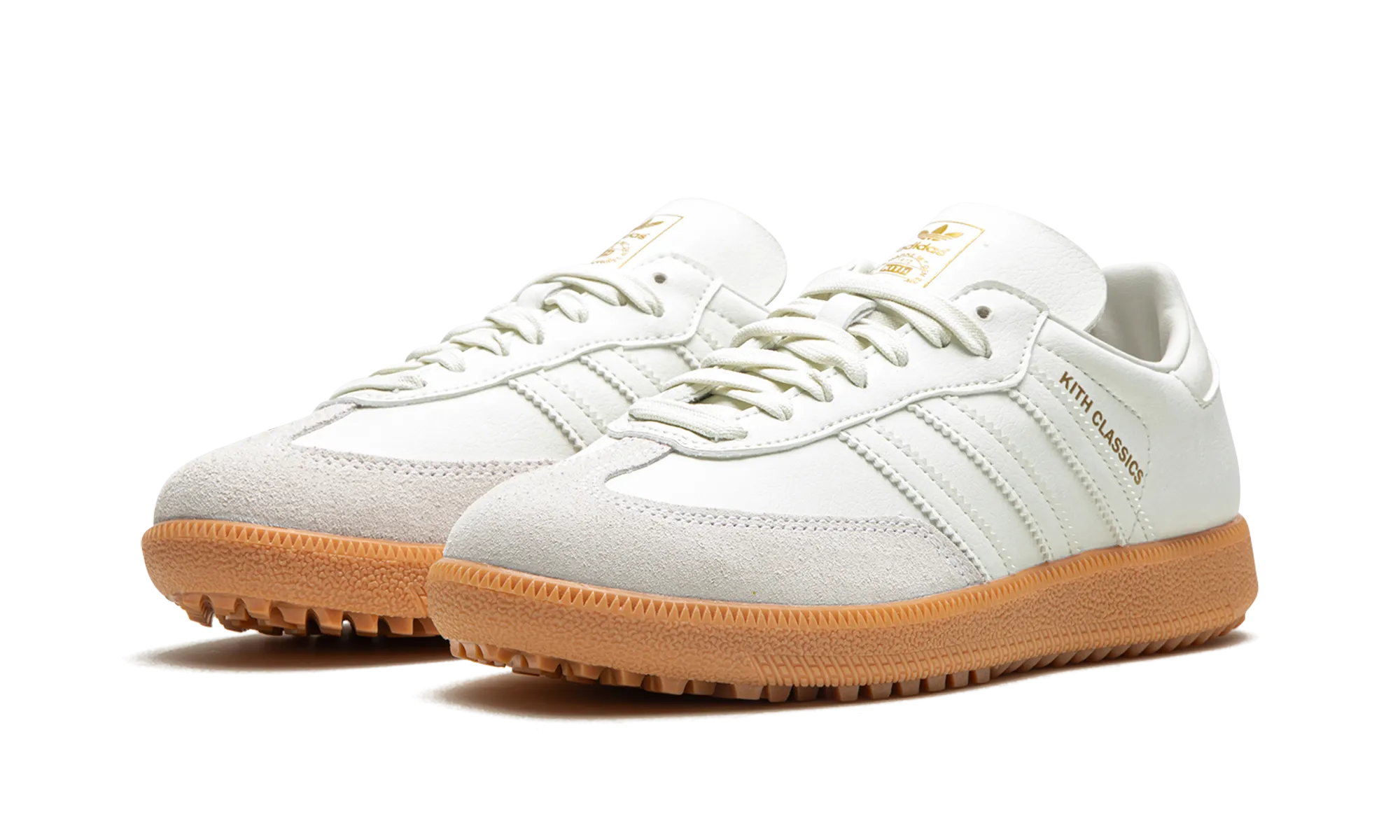 Cushioned Step Tight Fit Samba Golf "Kith - White / Gum"