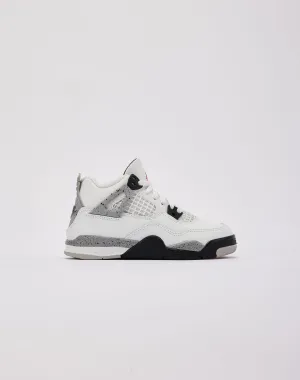 Runway Glow Cliff Edge Jordan Air Jordan 4 Retro OG 'White Cement' Pre-School