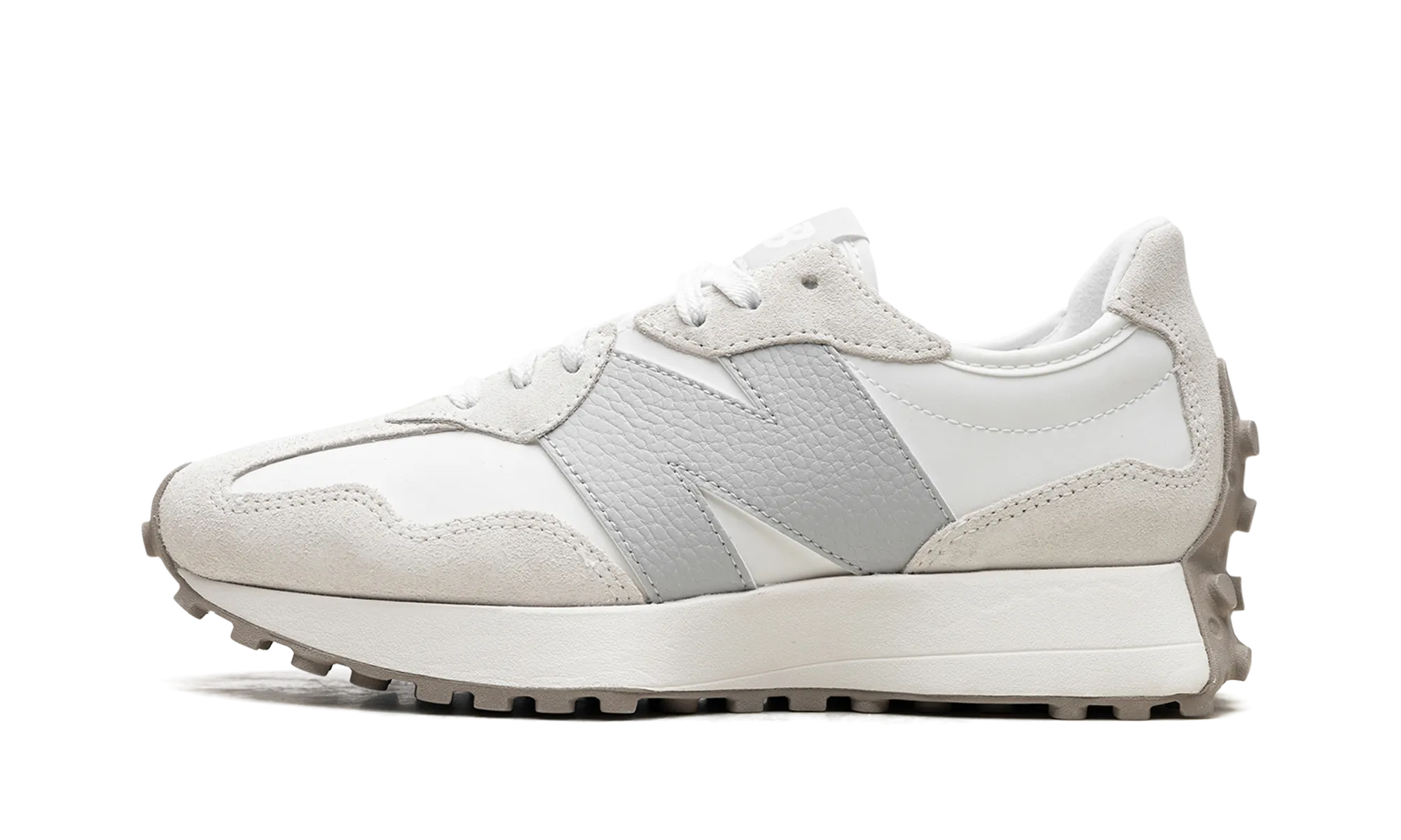 327 WMNS "Sea Salt Brighton Grey" Foot Focus Stretchable Material