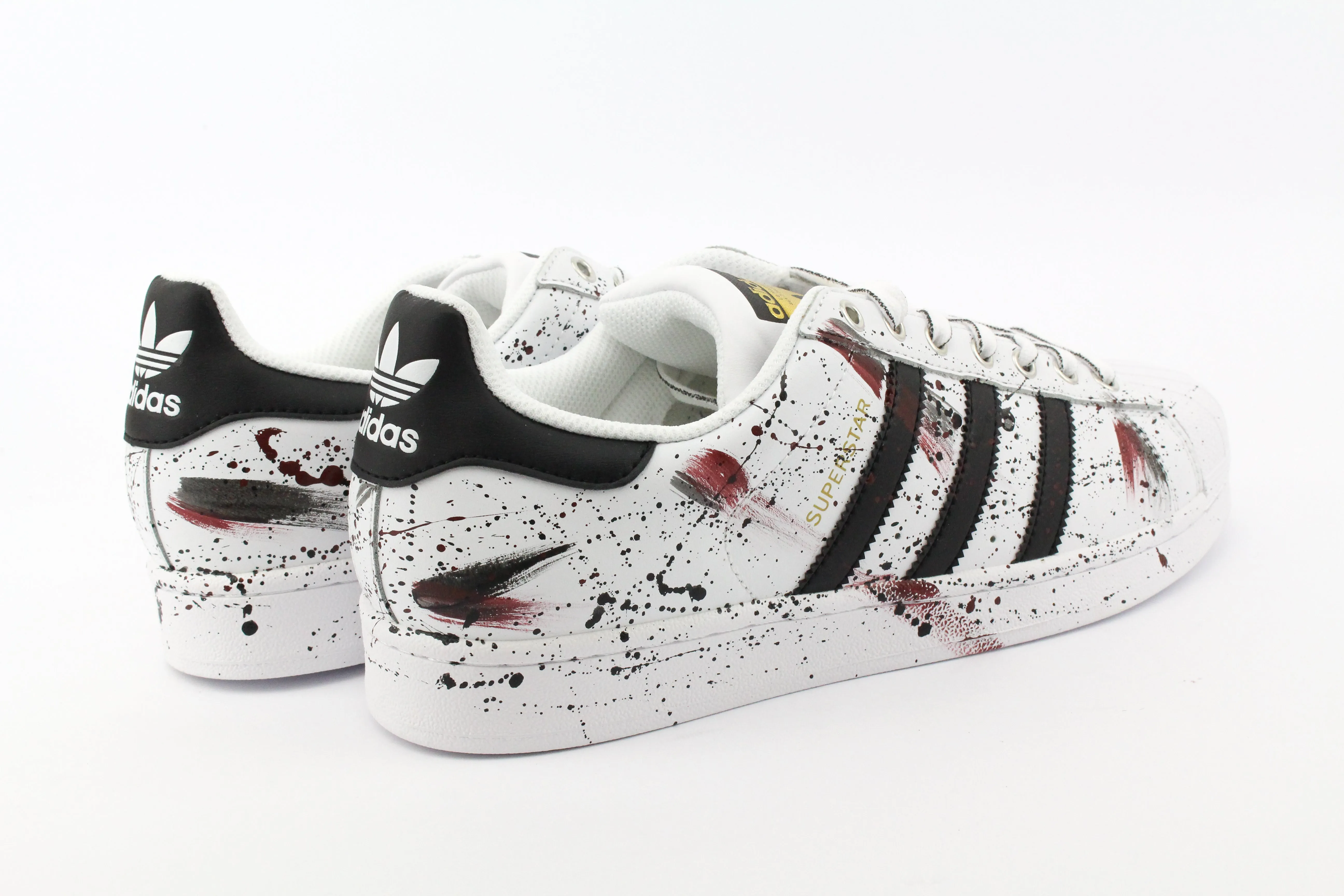 Adidas Superstar Bordeaux/ Black Vernice Stone Walk Style Upgrade