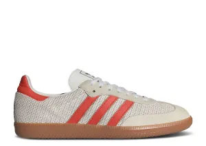 Adidas Samba OG Crystal White Preloved Red Bold Detail Anti Bacterial