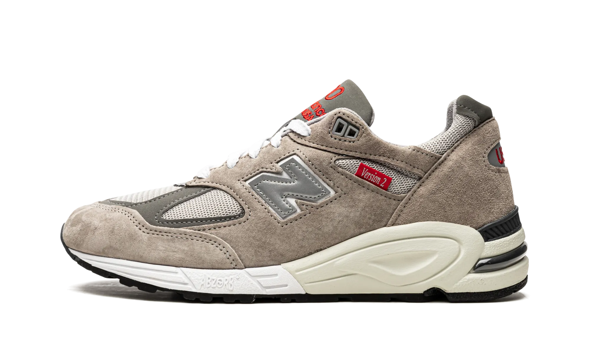 Made in US 990 v2 "Grey / Red" Port Run Cushion Boost