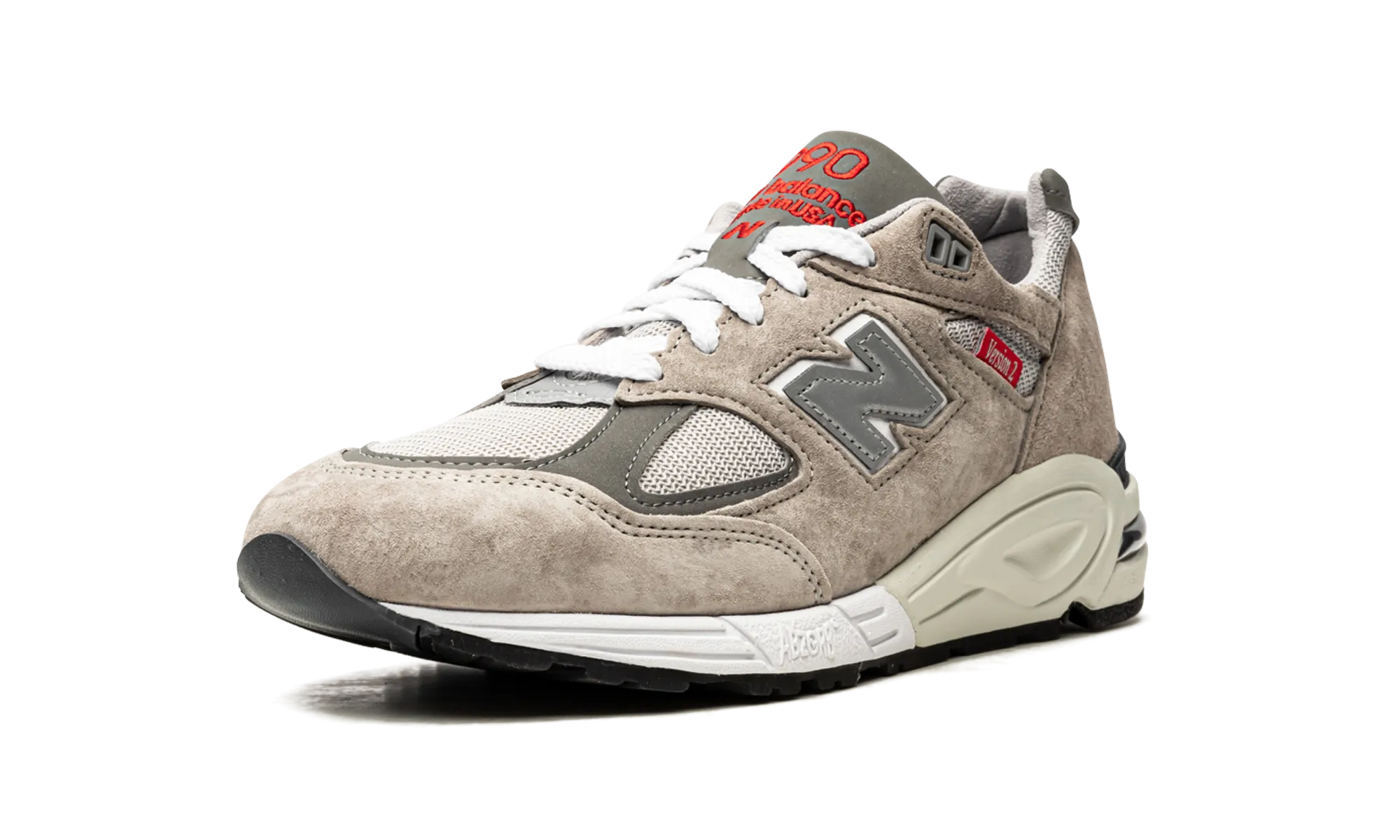 mesh material Urban Comfort Made in US 990 v2 "Grey / Red"