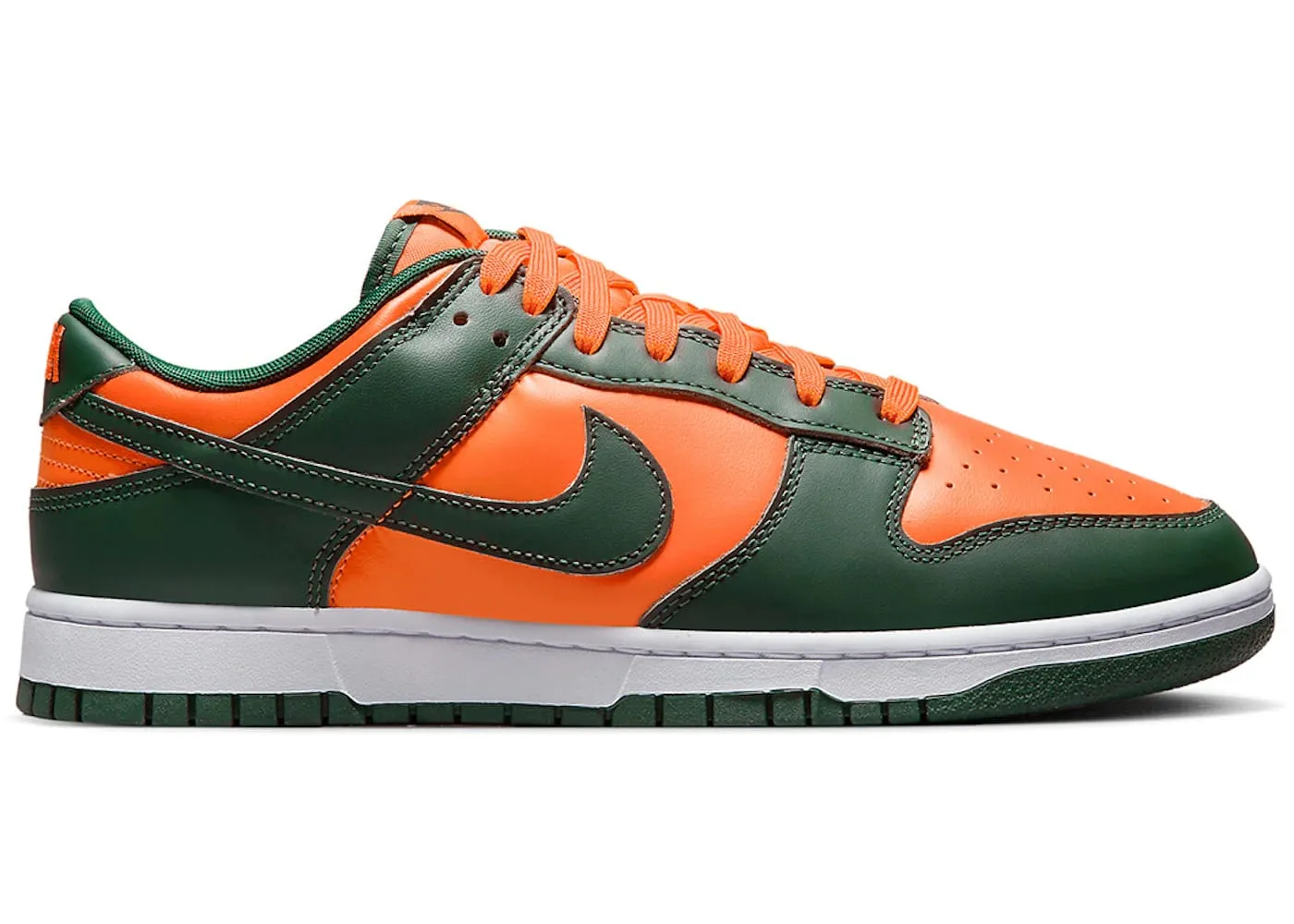 ShockAbsorbing Reinforced heel Nike Dunk Low Retro Miami Hurricanes