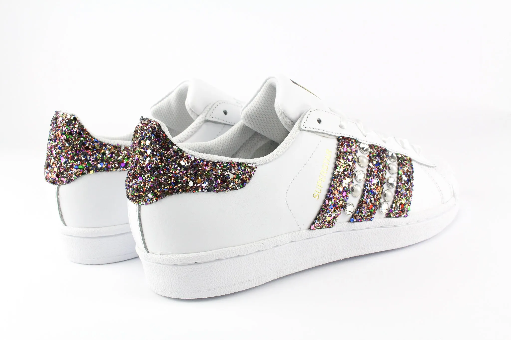 Adidas Superstar Multicolor Glitter & Strass Wear-Ready Shoes