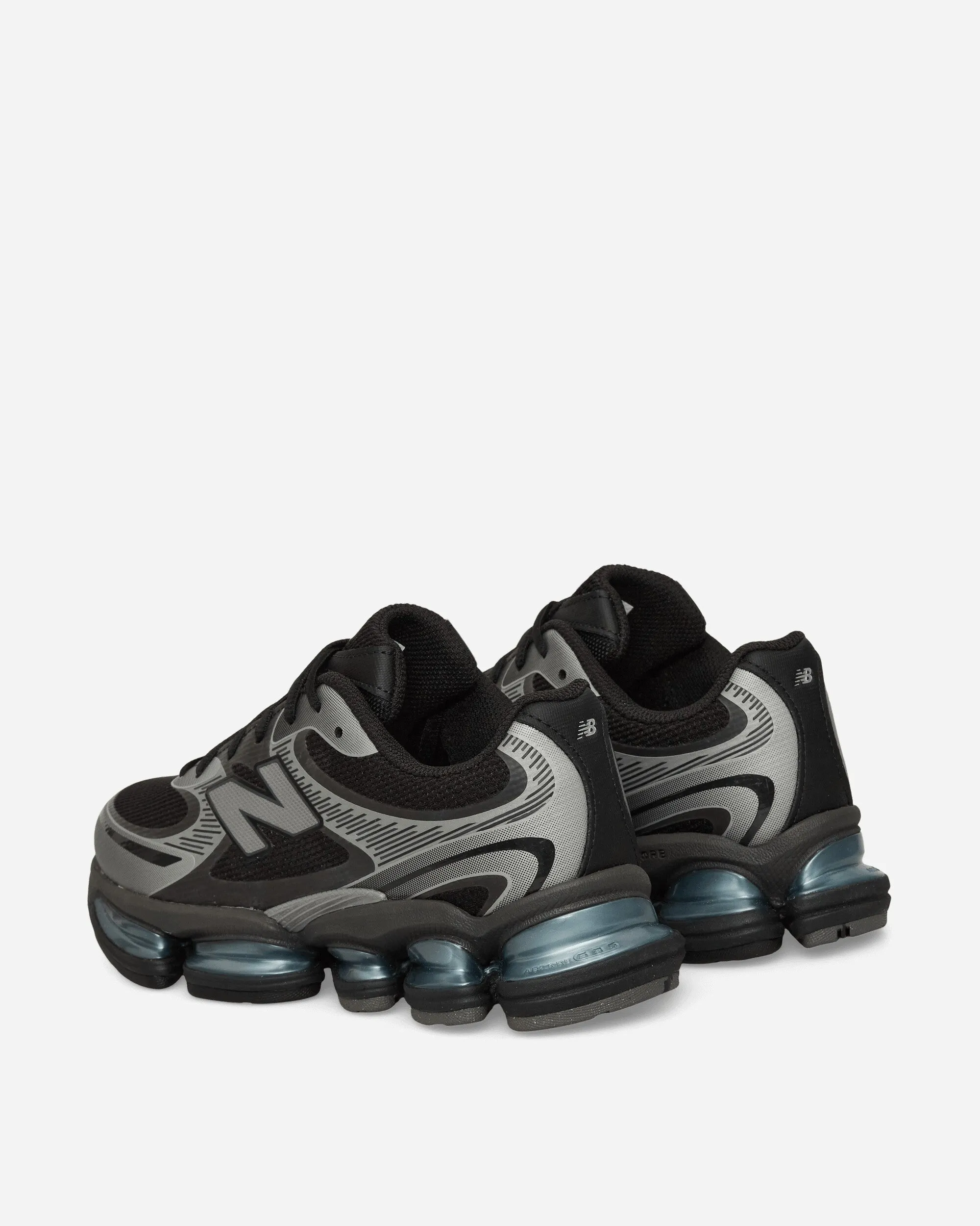 ABZORB 2000 Sneakers Black / Dark Silver Metallic / Light Chrome Blue Elastic Breathable Upper