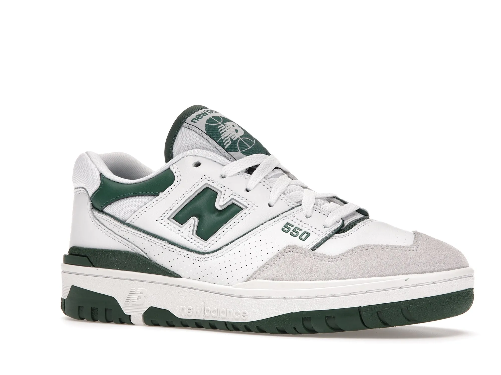 New Balance 550 White Green Flexible Sole