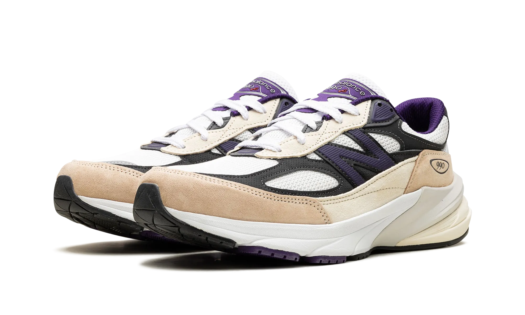 Active Step Subtle Vibe 990v6 "Made In USA - Teddy Santis White Black Plum"