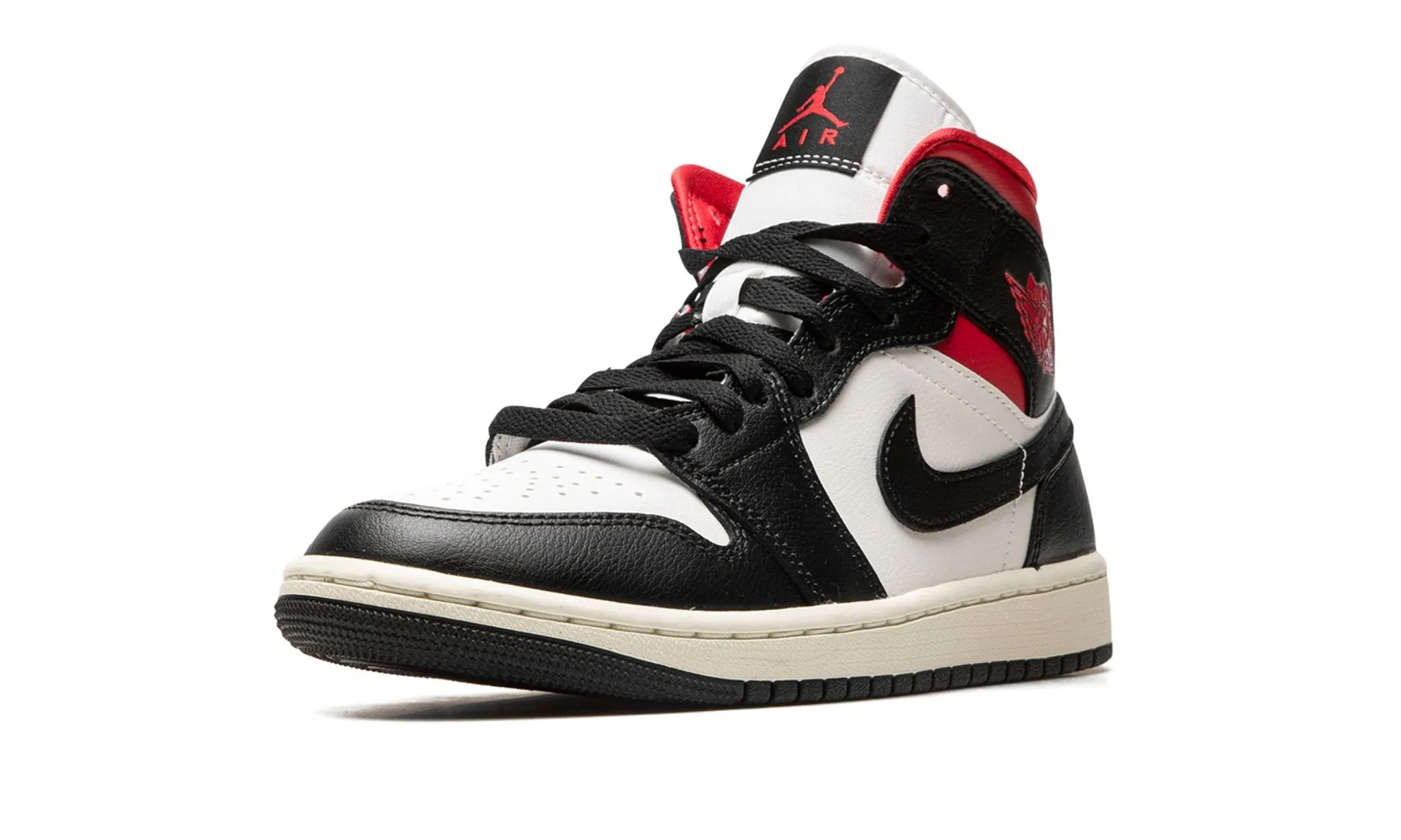 Wmns Air Jordan 1 Mid Black Sail Gym Red comfort feature