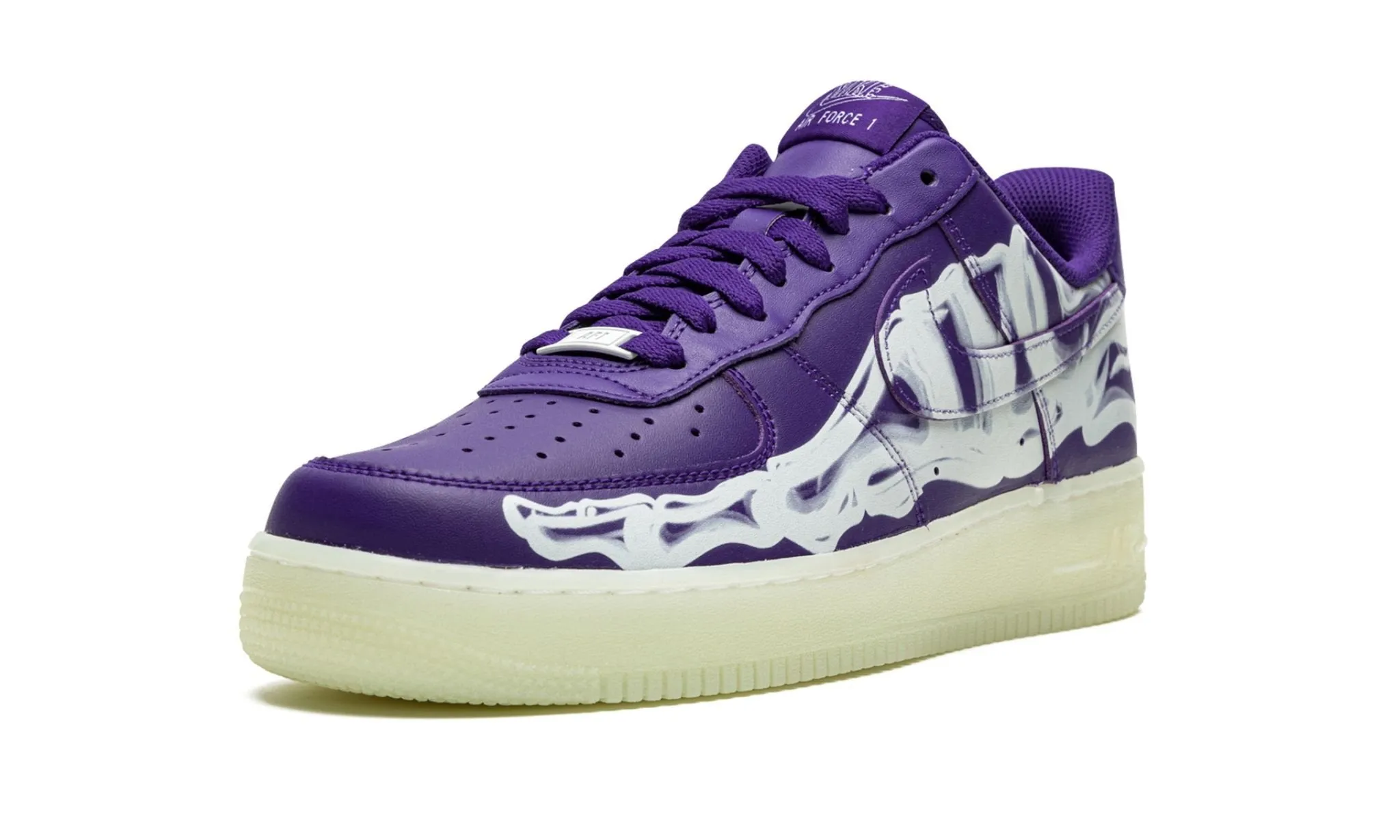 Lace   Up Nike AF1 Low "Purple Skeleton"