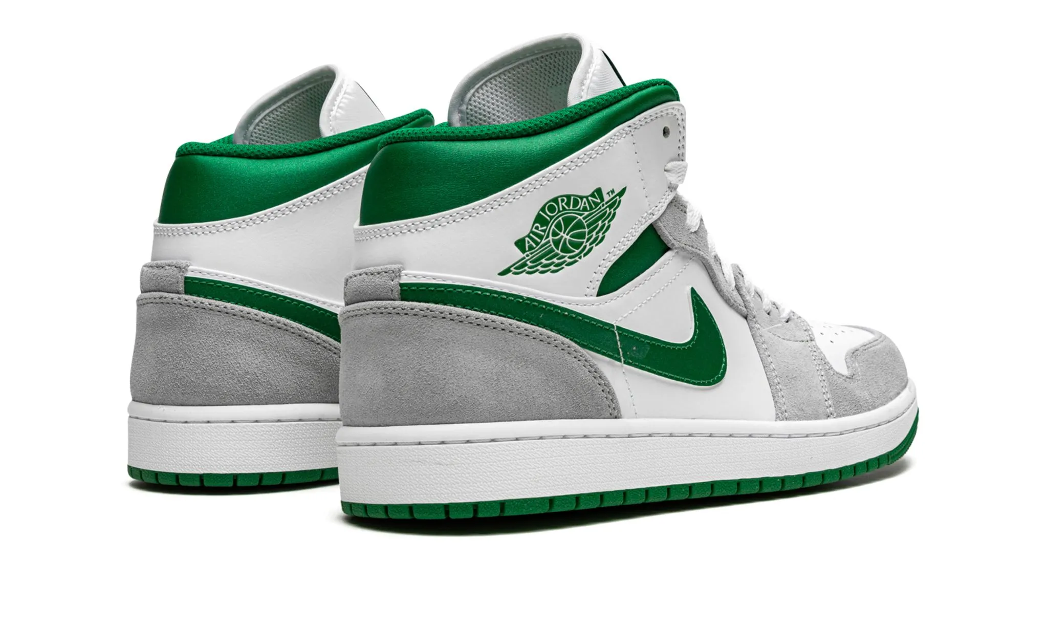 Air Jordan 1 Mid SE Grey Pine Green White Marathon Pace