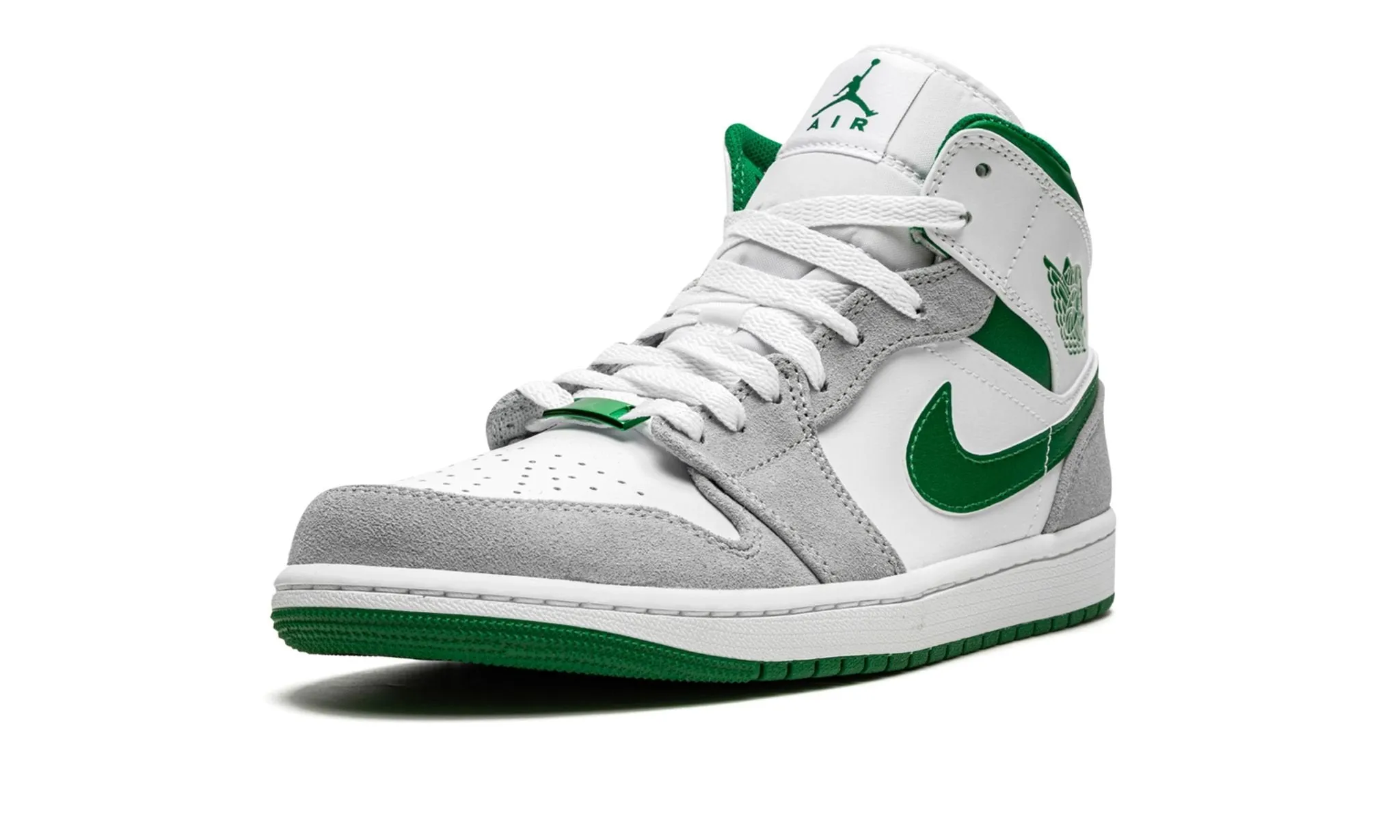 Comfort Motion Timeless Style Footwear Air Jordan 1 Mid SE Grey Pine Green White