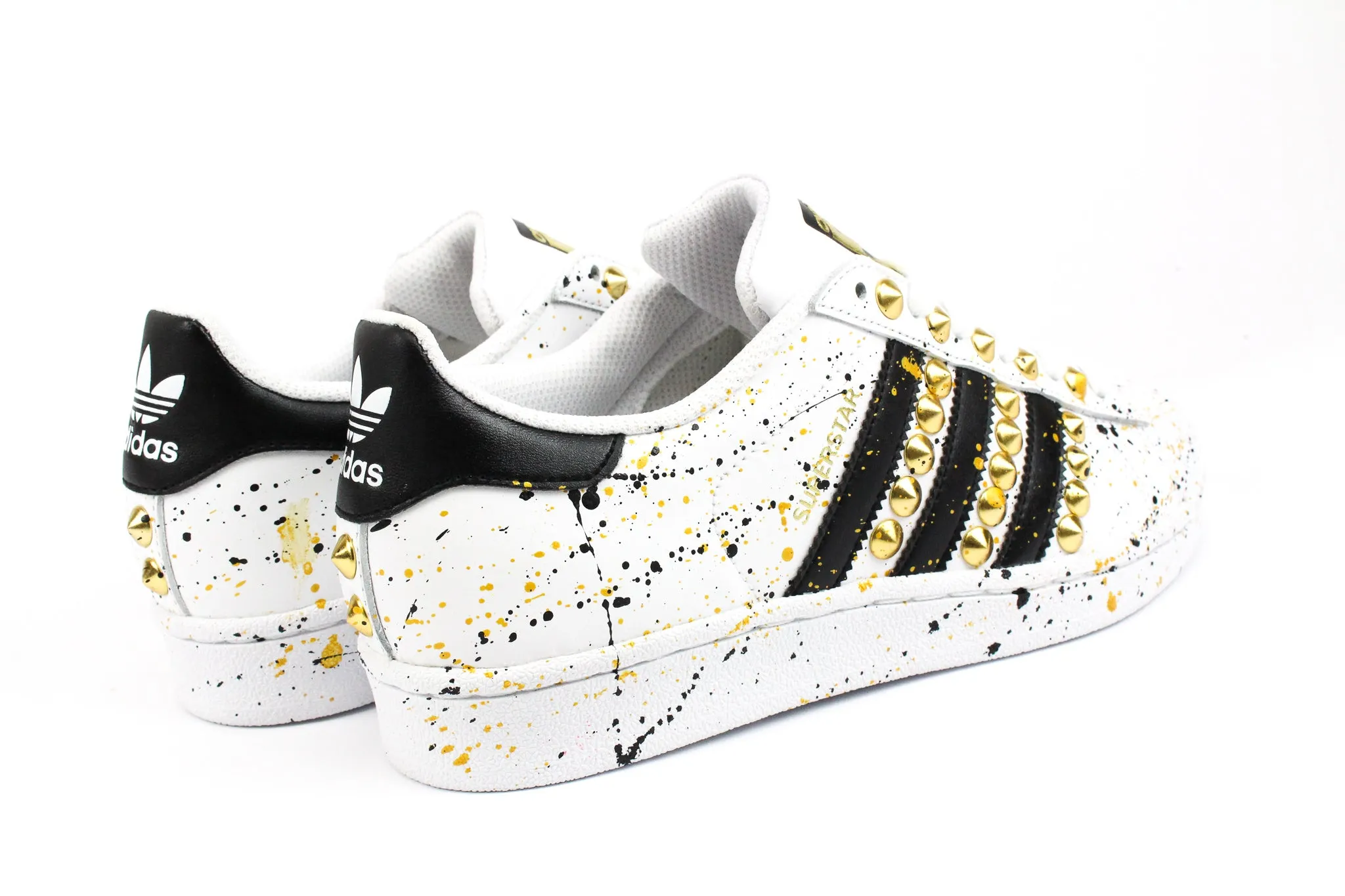 Classic Appeal Trendy Shoes Adidas Superstar Gold Borchie & Vernice