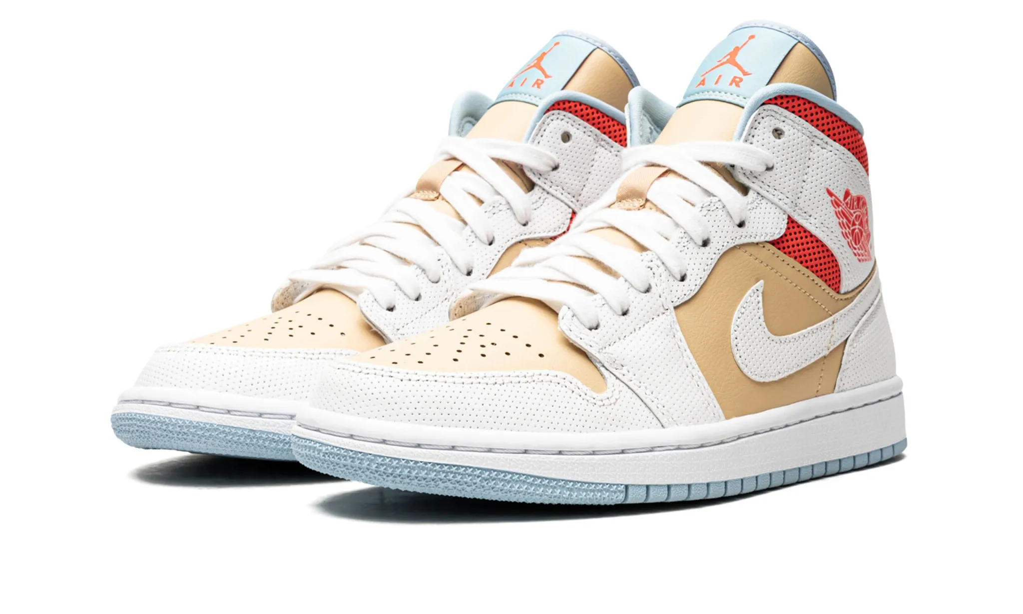 Lace Option Air Jordan 1 Mid Sesame