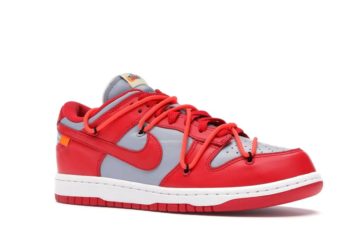 On The Run Nike Dunk Low Off-White University Red