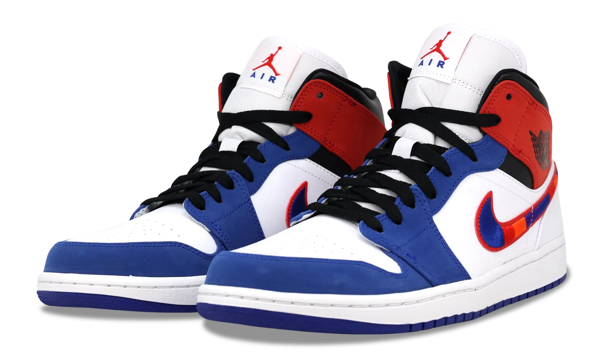 Nike Jordan 1 Mid Multicolored Swoosh 2020 (852542-146) Men's Size 7-11 Step Style Clean Style