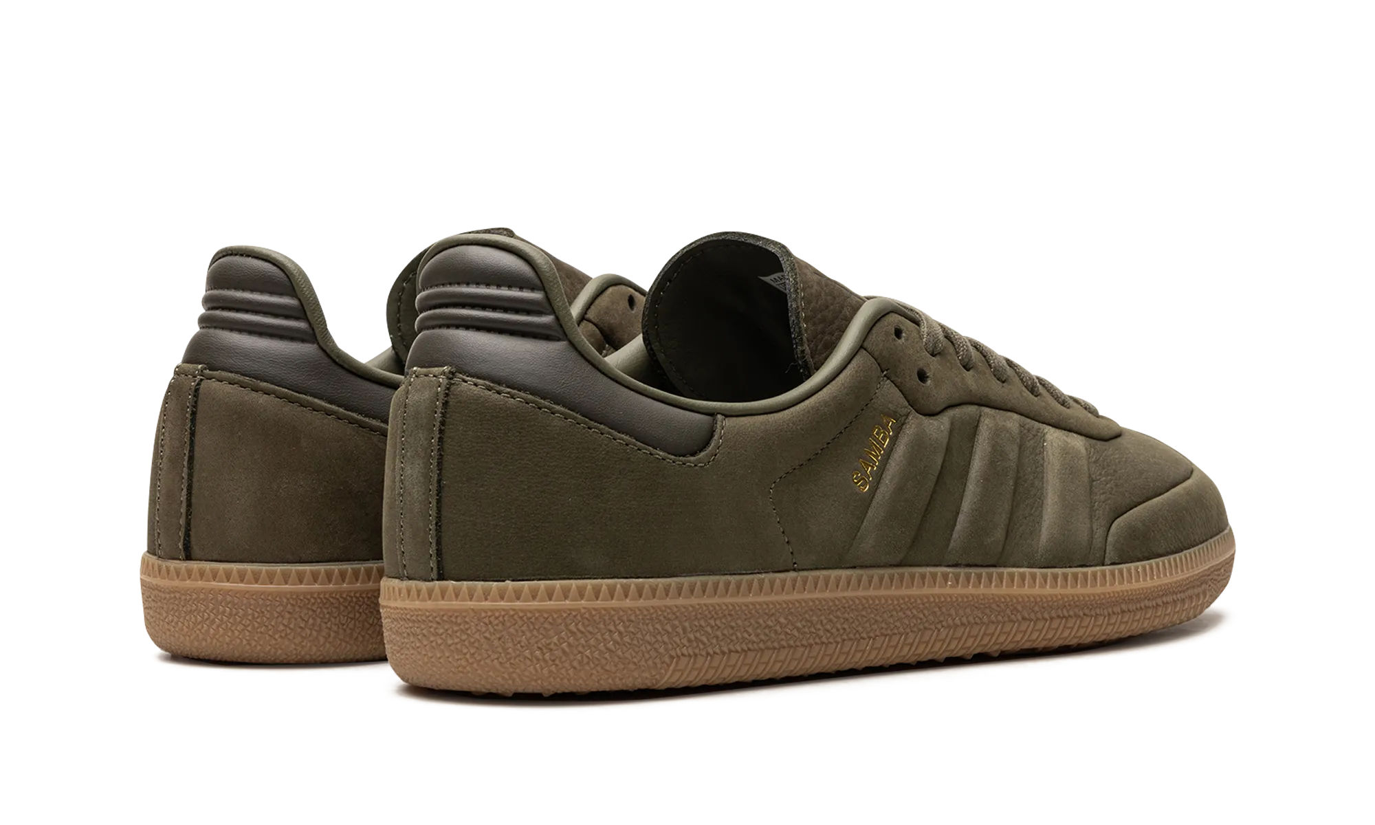 Adidas Samba "Olive Strata Gum" Flat Design Modern Touch