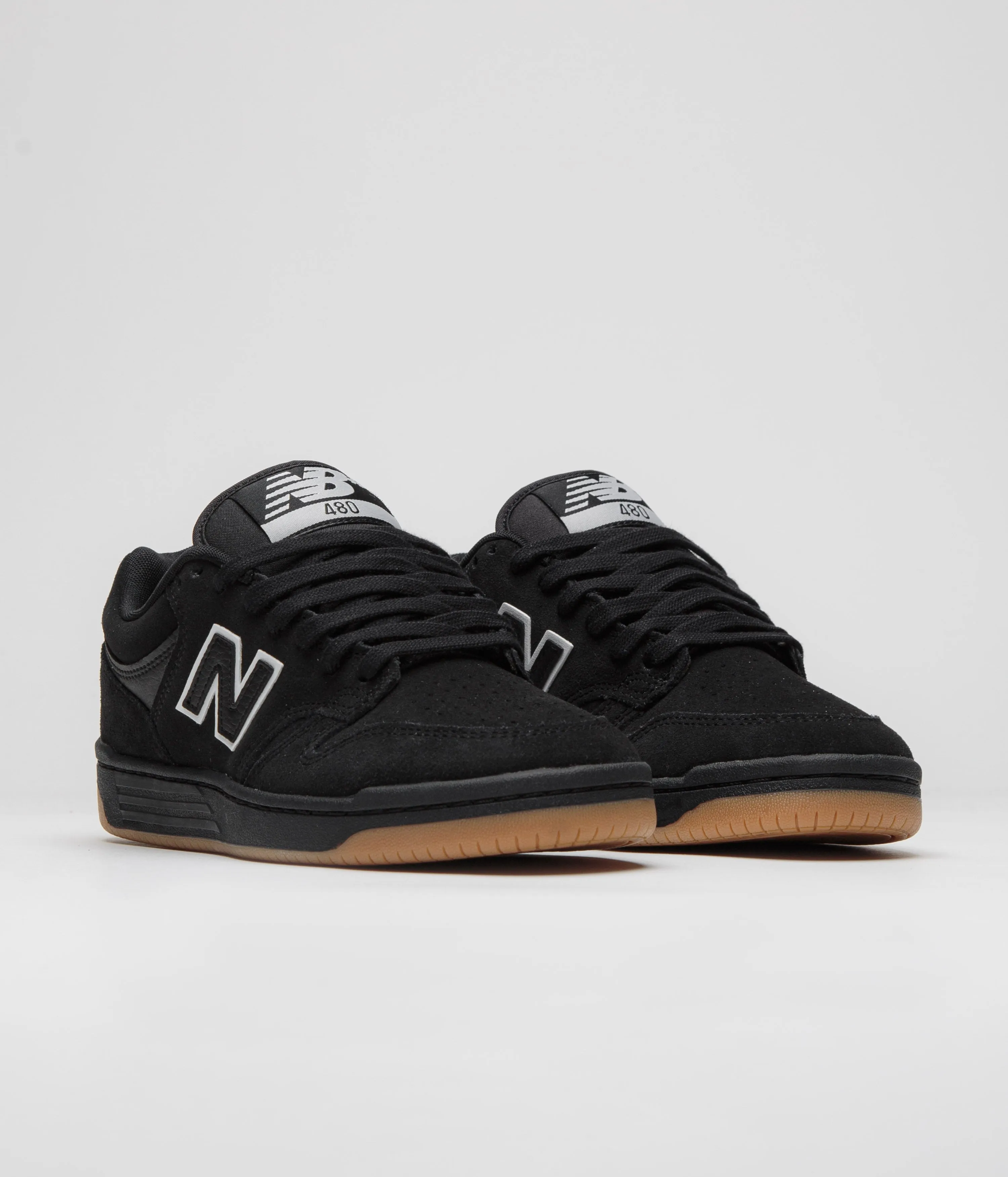 Timeless Fit New Balance Numeric 480 Shoes - Black / Black Bright-Core