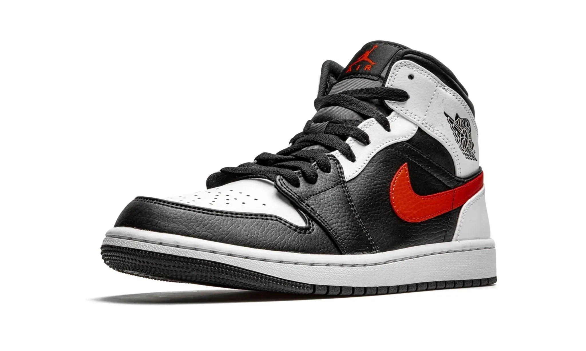 Street Pace Date Stroll Air Jordan 1 Mid Black Chile Red White
