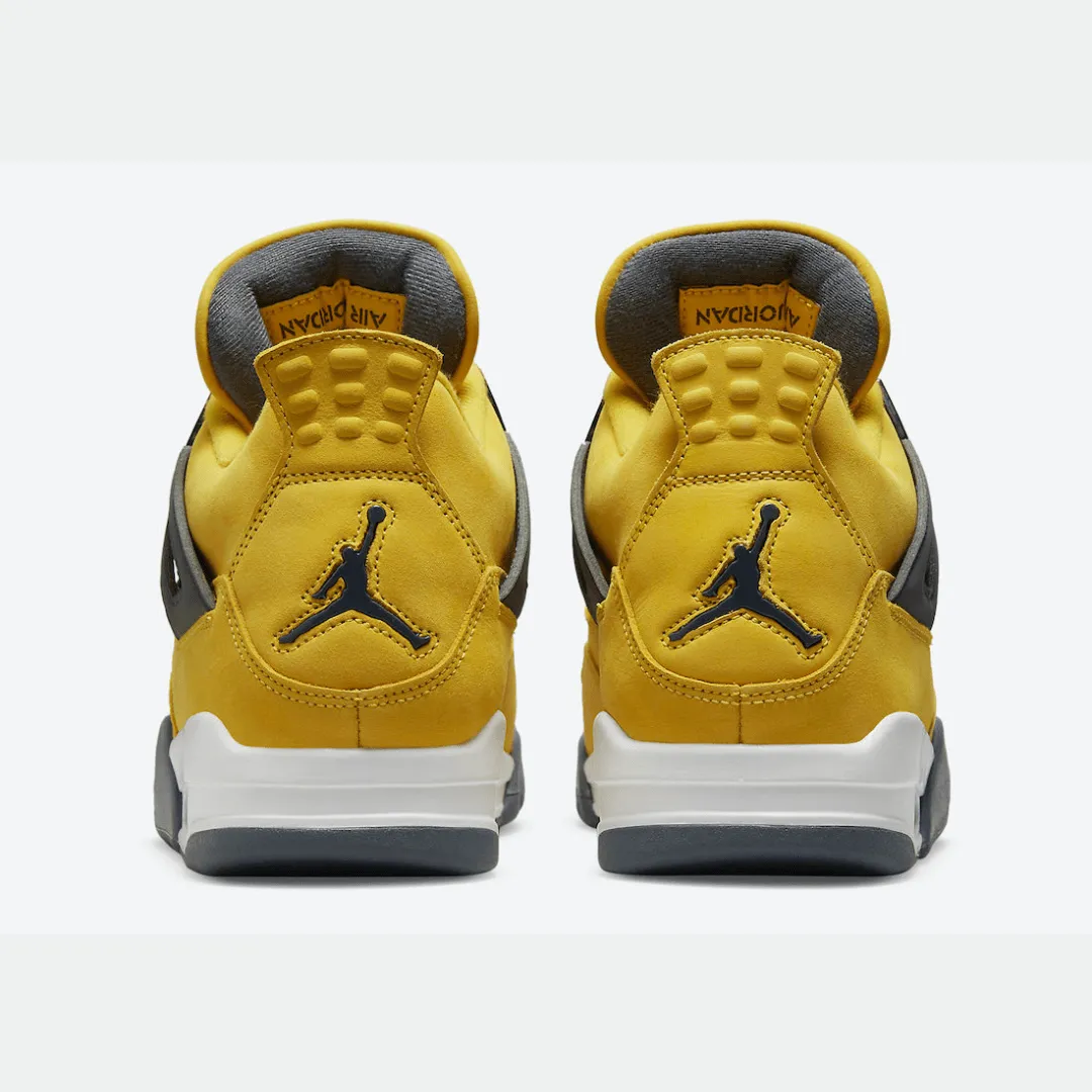 Jordan 4 Retro Lightning (2021) Green Leaf Narrow heel