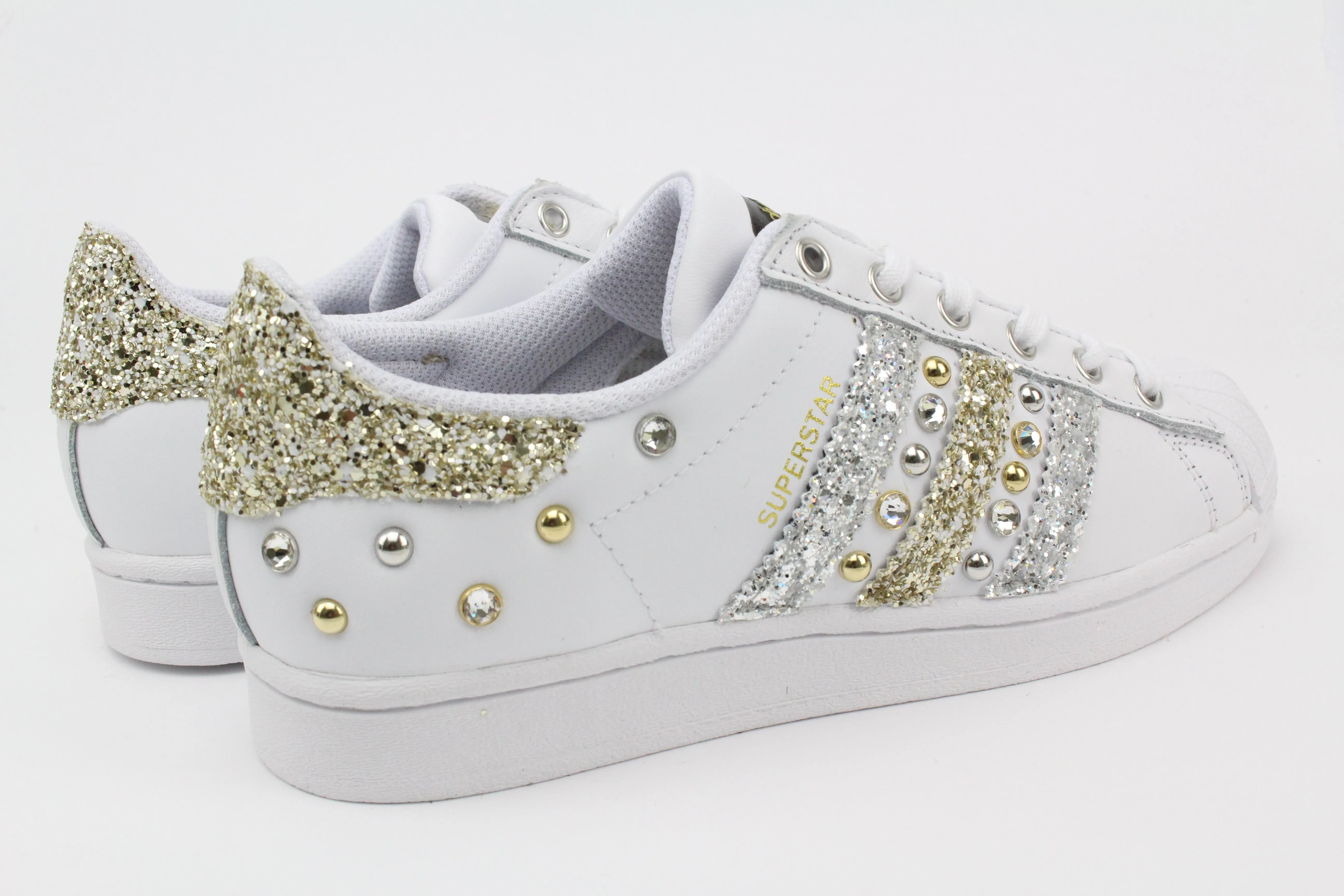 Fast Outing Adidas Superstar Glitter Oro Champagne & Strass