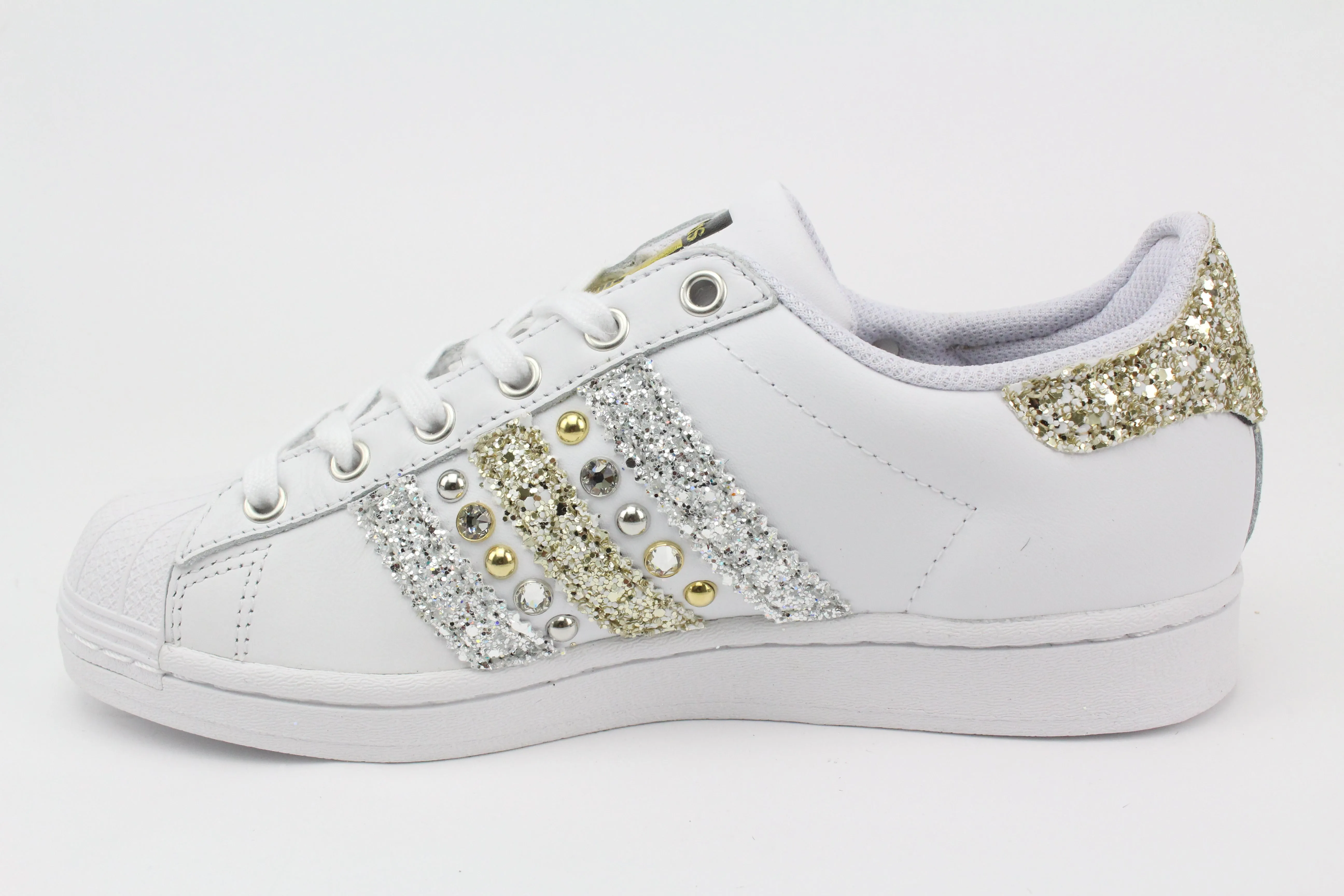 Adidas Superstar Glitter Oro Champagne & Strass Dirt Guard