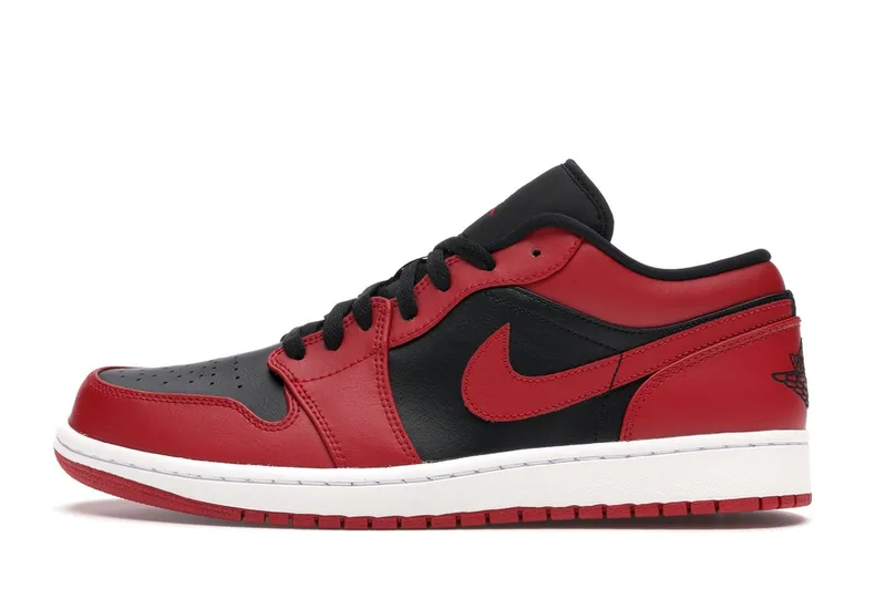 Nike Jordan 1 Retro Low Reverse Bred (553558-606) Men's Size 8-11 Flexible Grip Dusk Walk